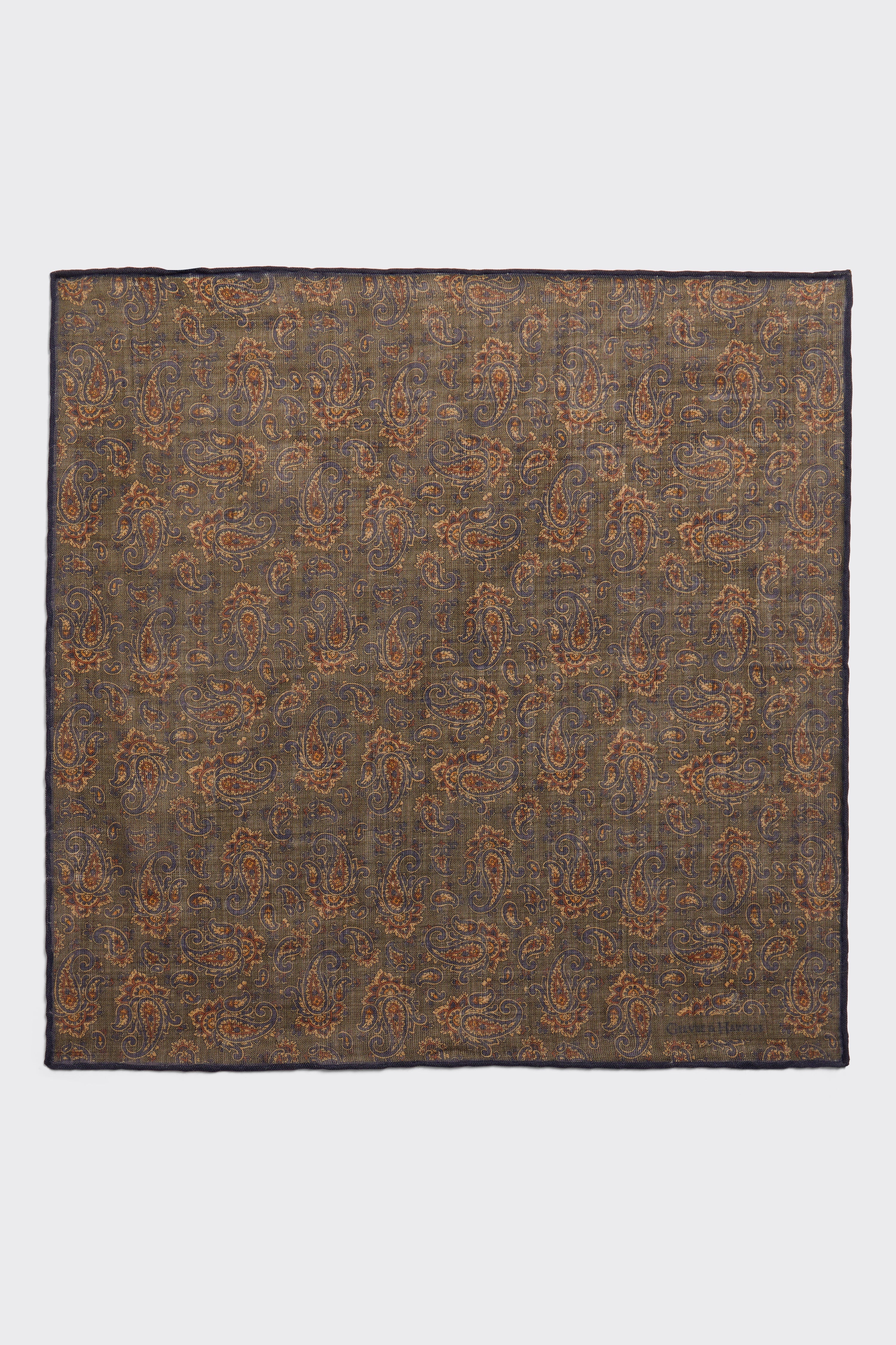 Carver Wool Voile Paisley Green