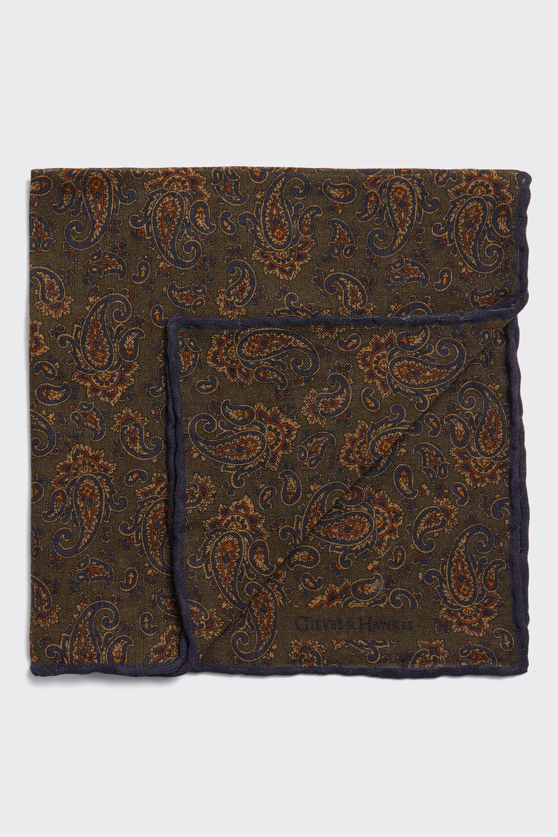 Carver Wool Voile Paisley Green