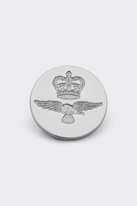 RAF Blazer Button Flat - Silver