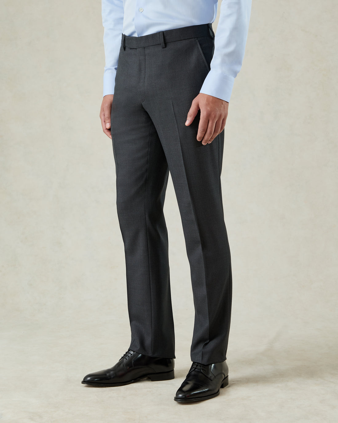 Jameson Wool Birdseye Suit Trouser Charcoal