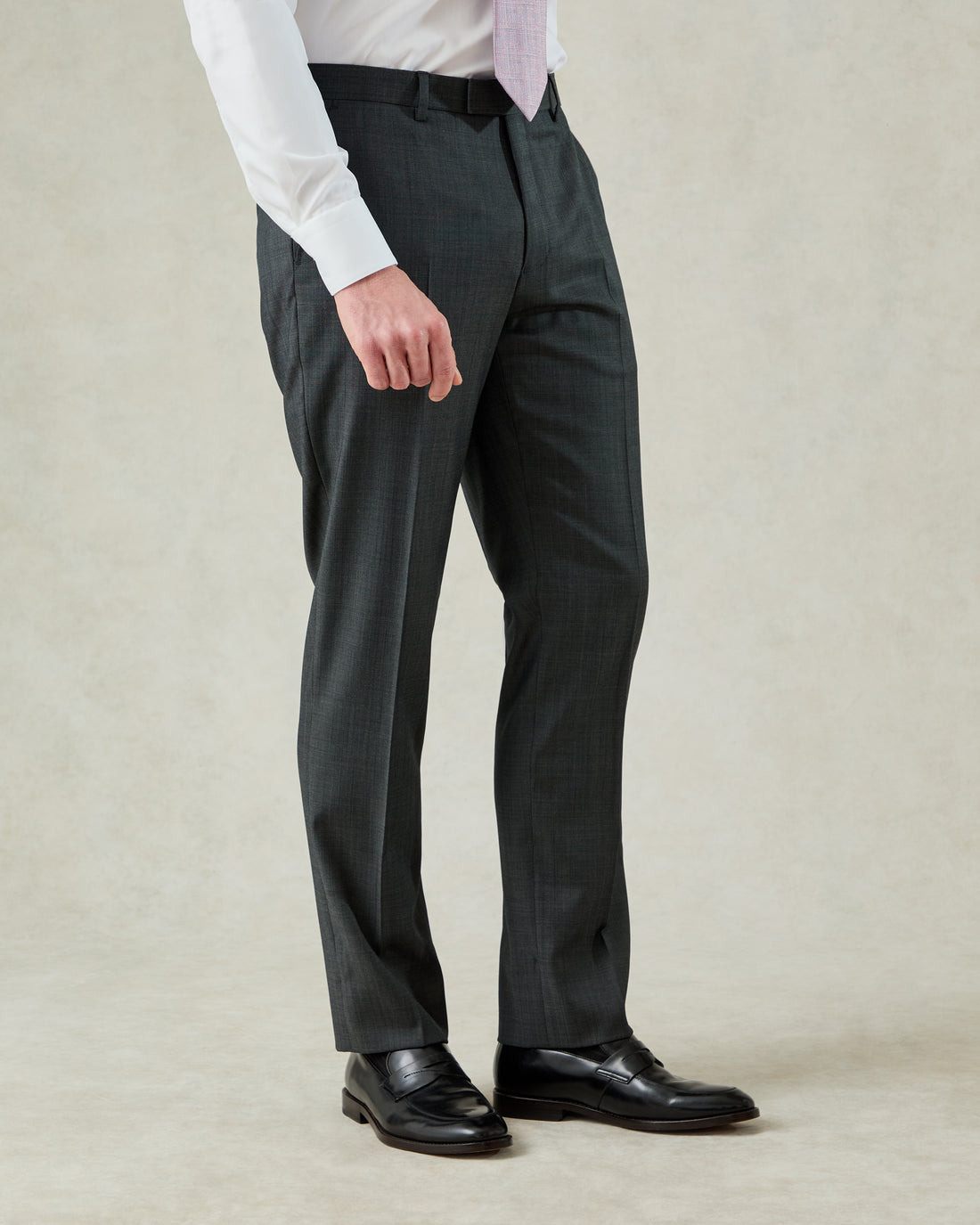 Watson Pindot Suit Trouser Charcoal