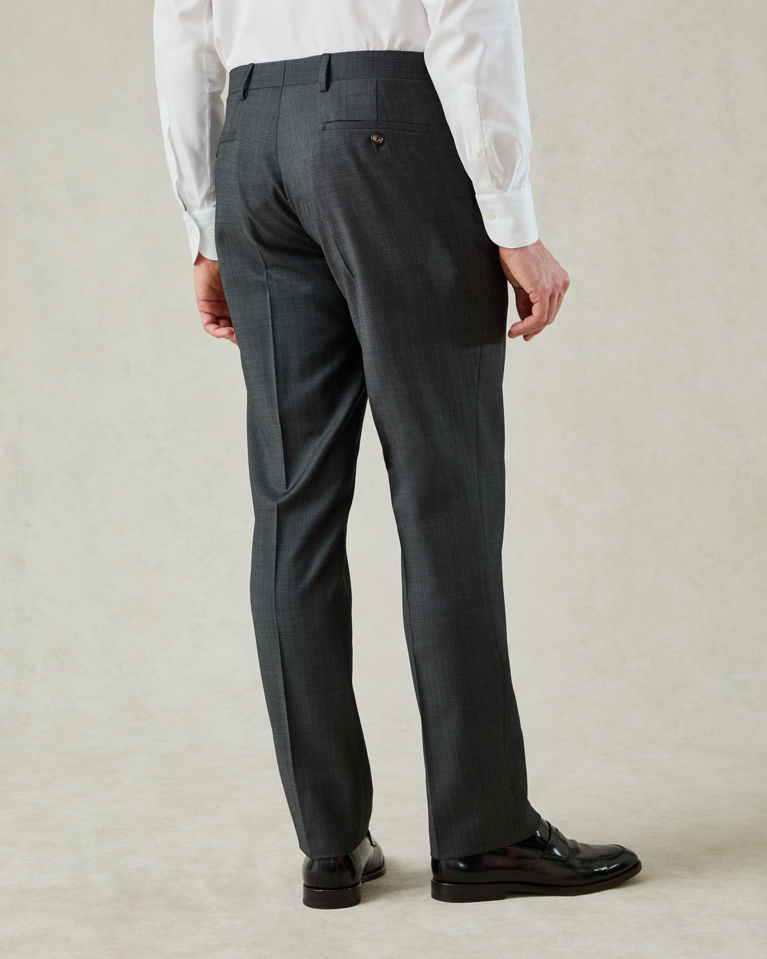 Watson Pindot Suit Trouser Charcoal