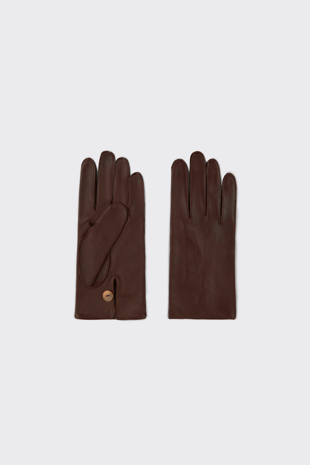 Brown Leather Officers Gloves