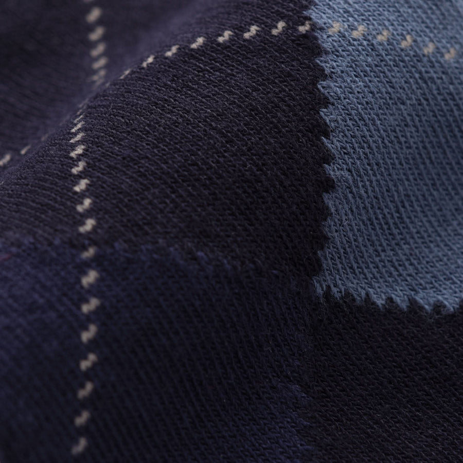 Argyle Knitted Socks Navy