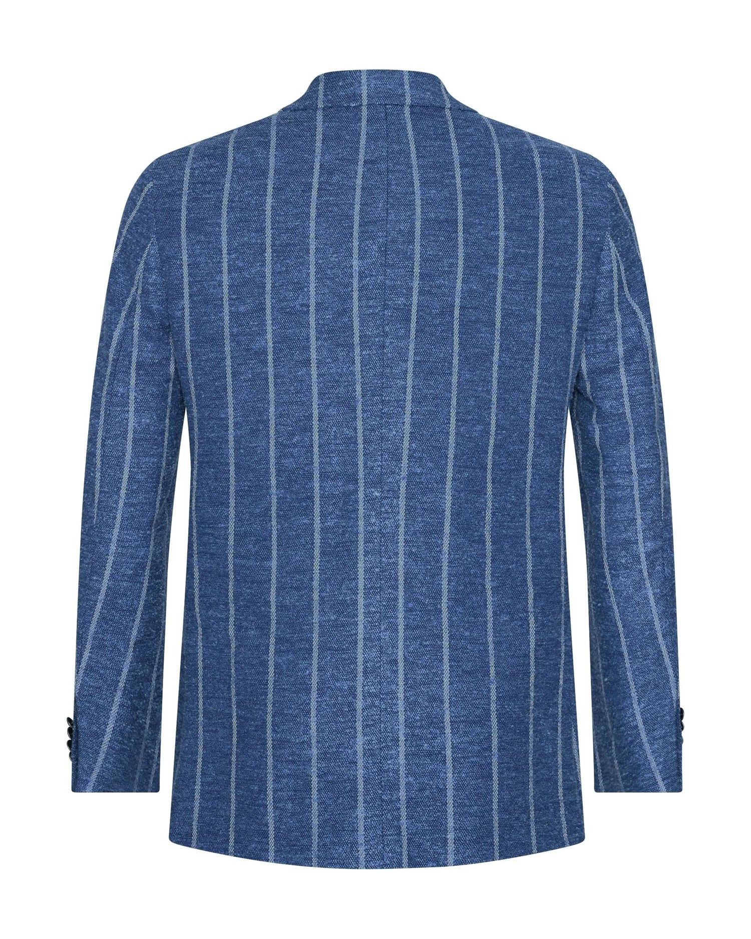 Atkinson Wool Silk Linen &amp; Nylon Double Breasted Striped Blazer