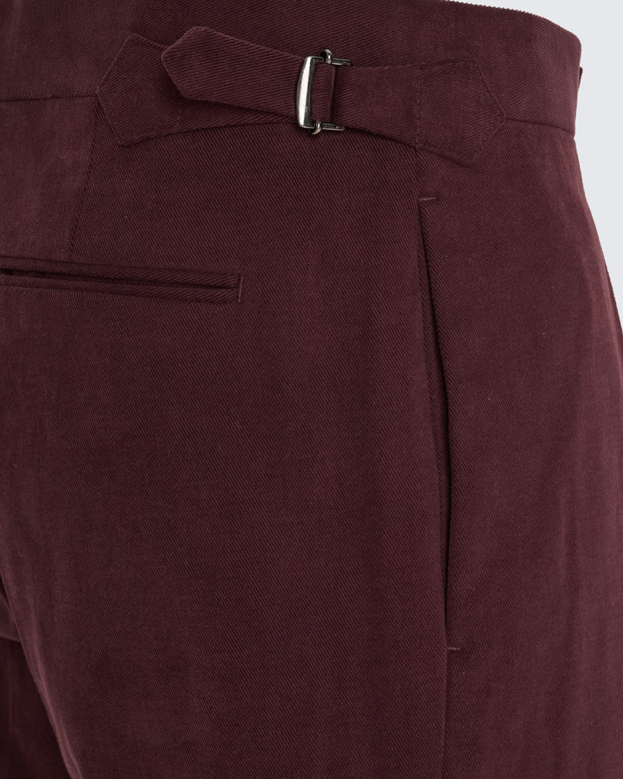 Barlow Moleskin Trouser Burgundy