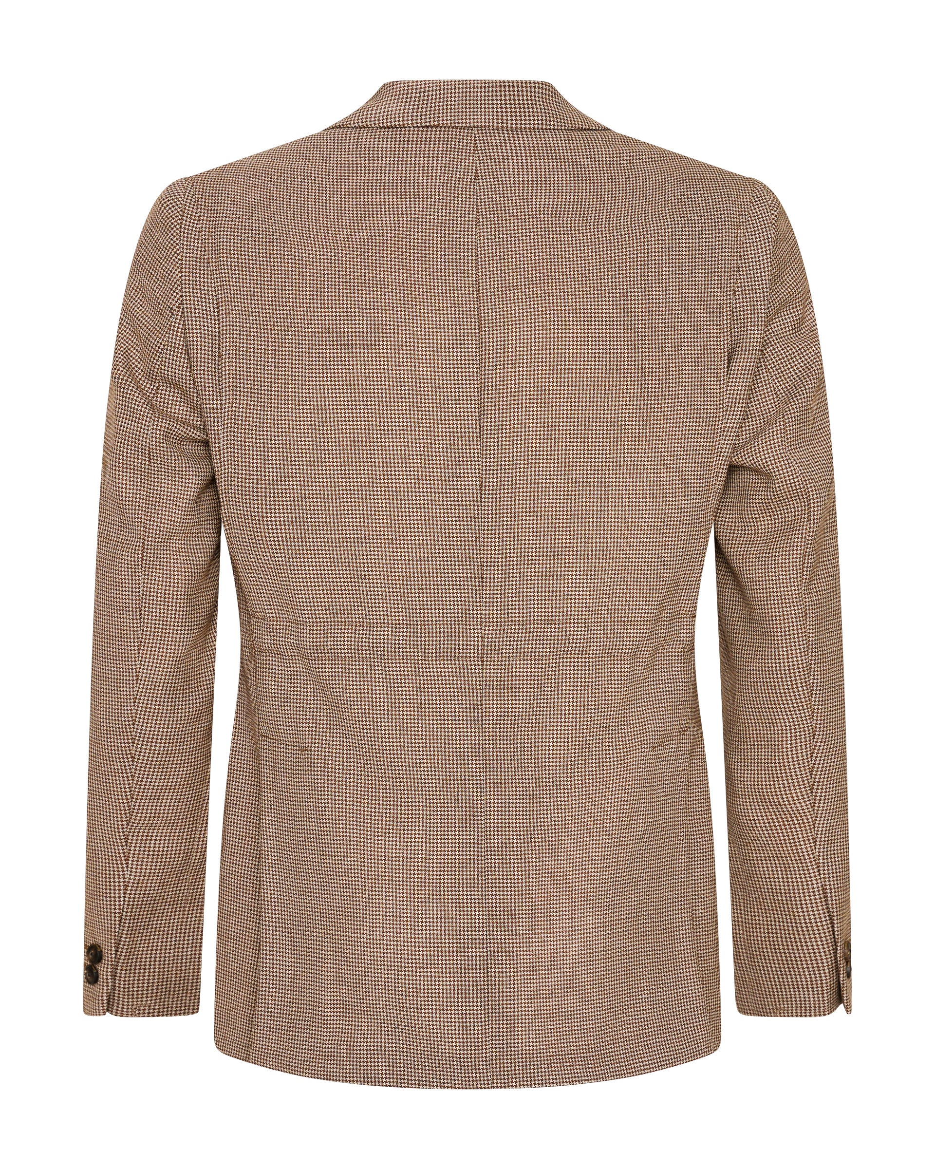 Beatty Merino Wool Puppytooth Blazer Burgundy/Wine