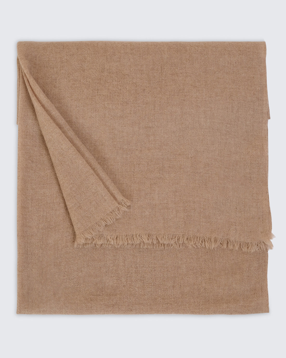 Shand Cashmere &amp; Silk Scarf Oatmeal Plain