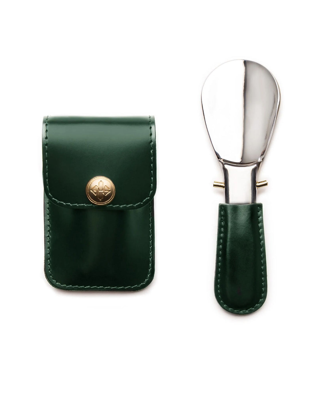 Bridle Hide Travel Shoe Horn Green