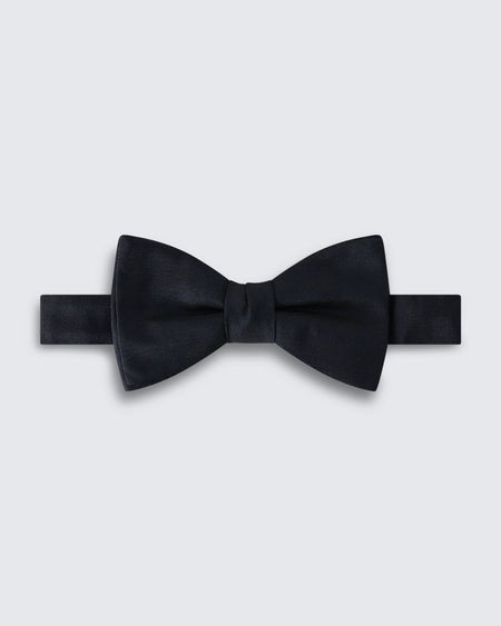 Taylor Black Silk Batwing Bow Tie