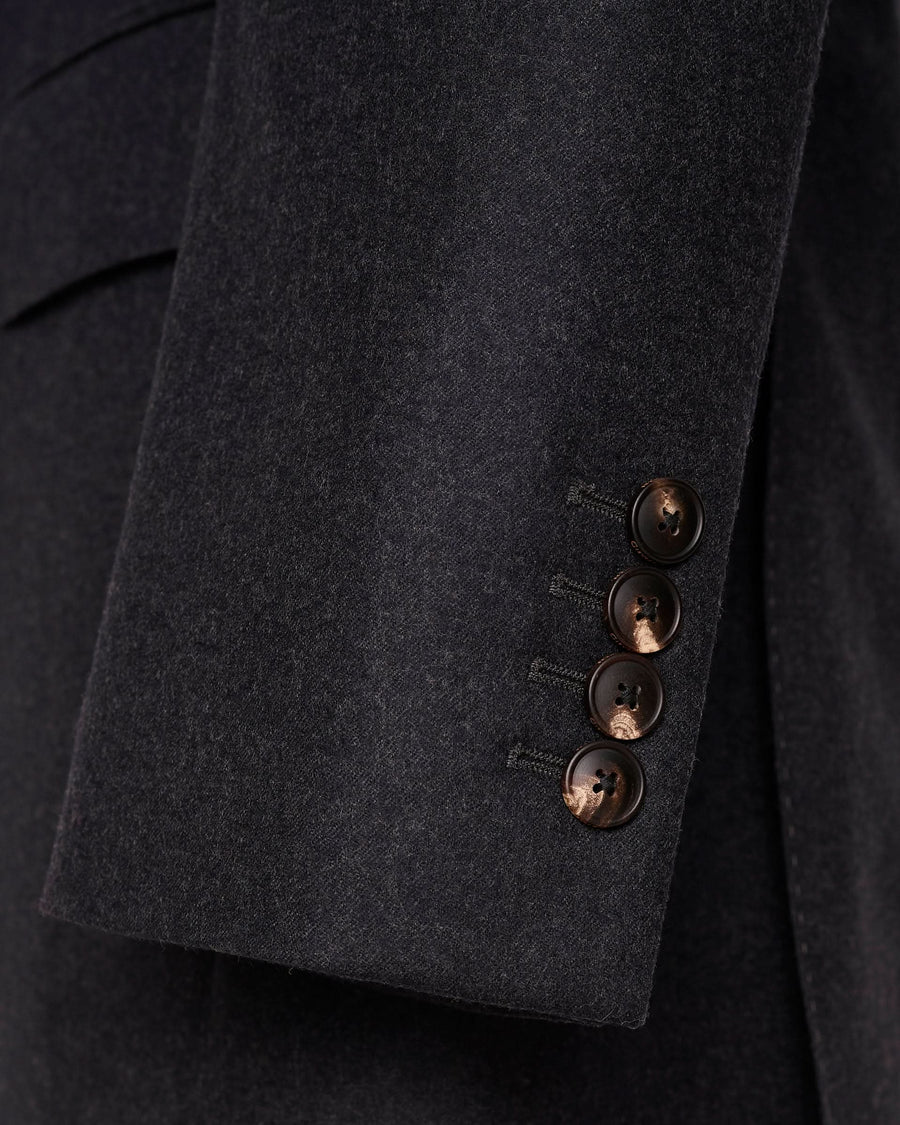 Bowles Flannel Wool Suit Jacket Charcoal