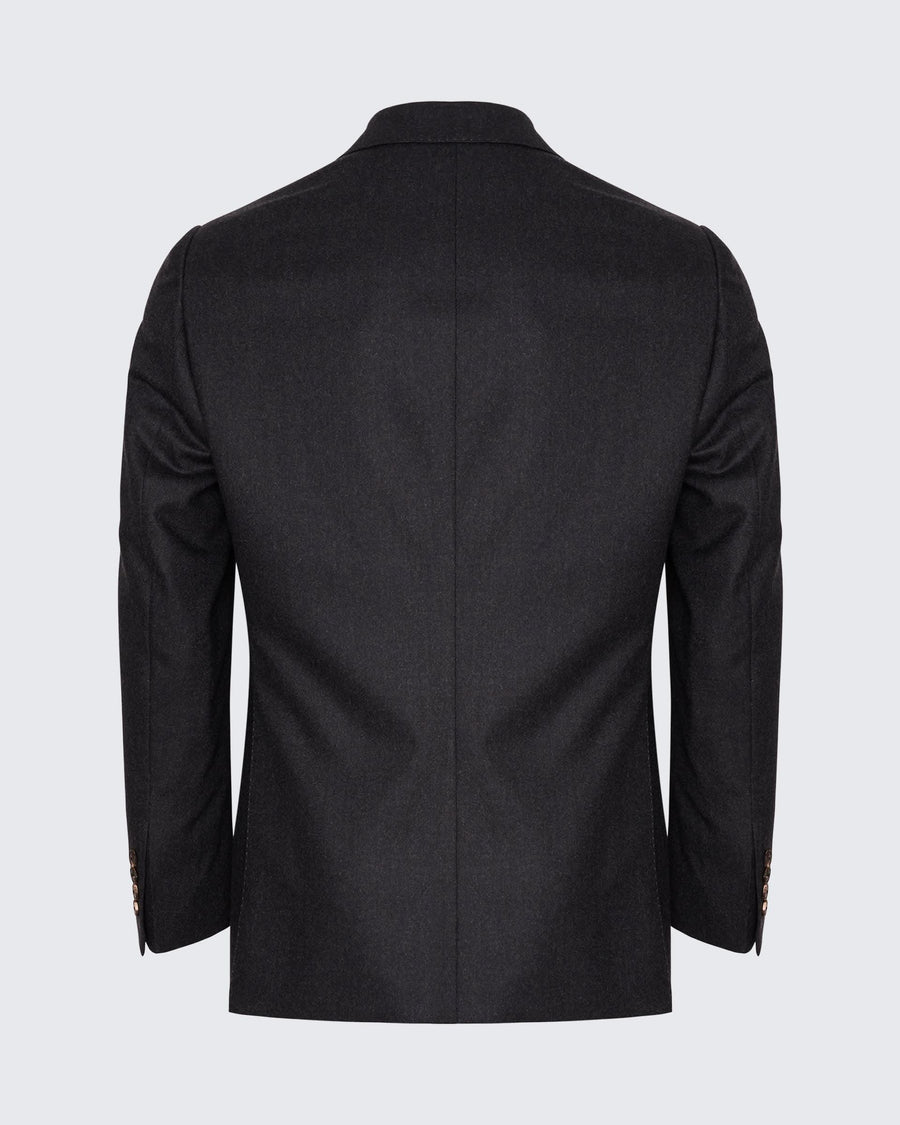 Bowles Flannel Wool Suit Jacket Charcoal