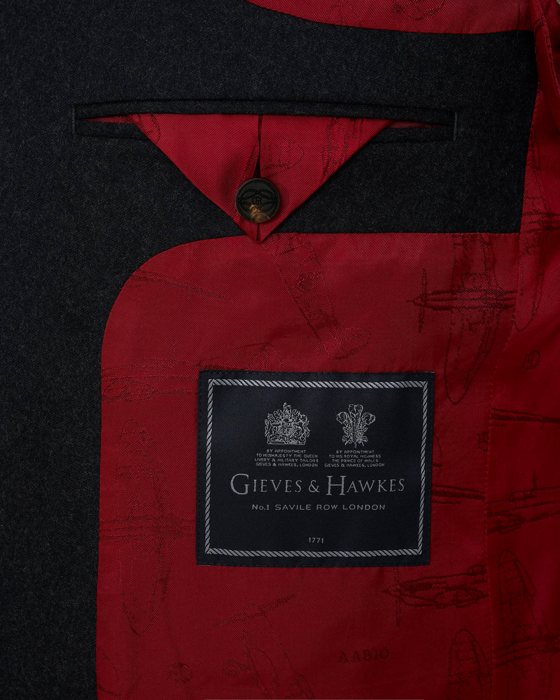 Bowles Wool Flannel Double Breasted Suit Jacket Grey