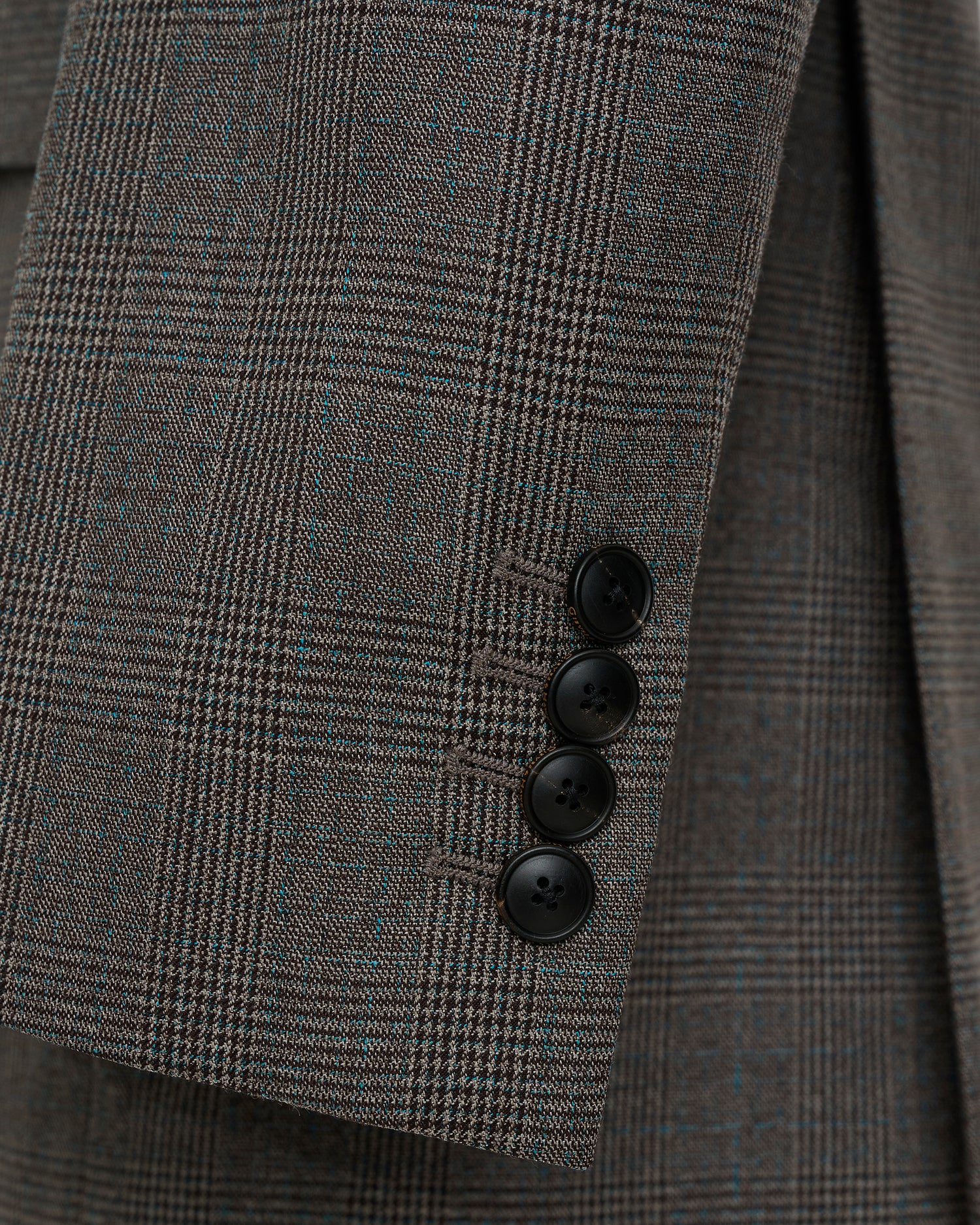 Bushell Wool Suit Brown Check