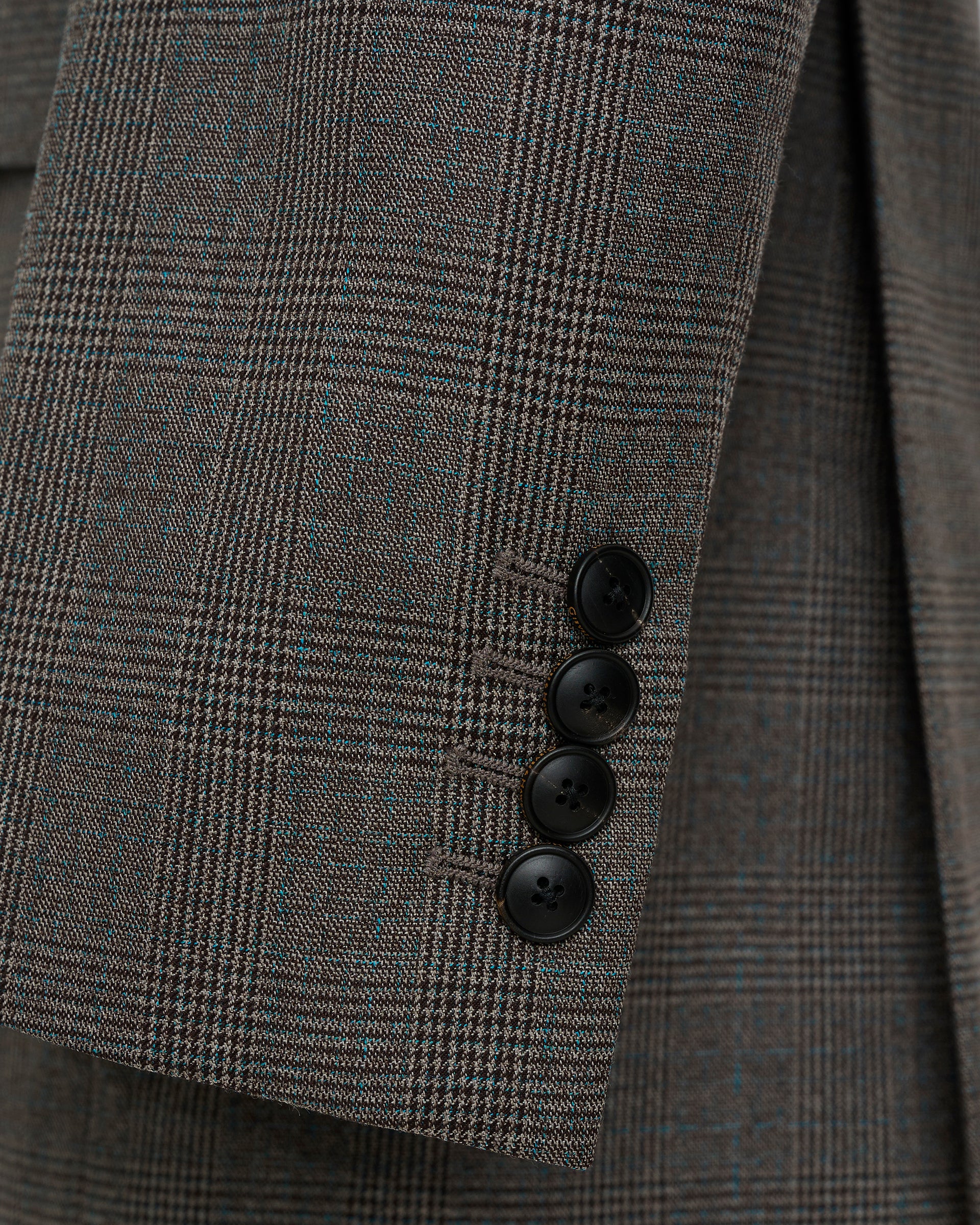 Bushell Wool Suit Brown Check