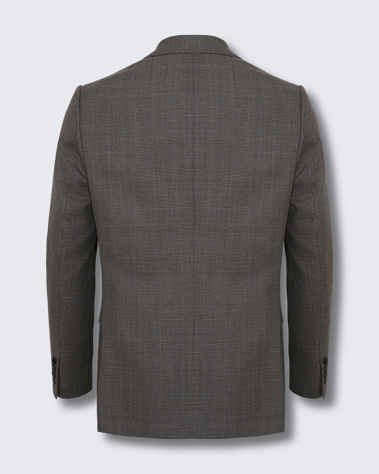 Bushell Wool Suit Brown Check