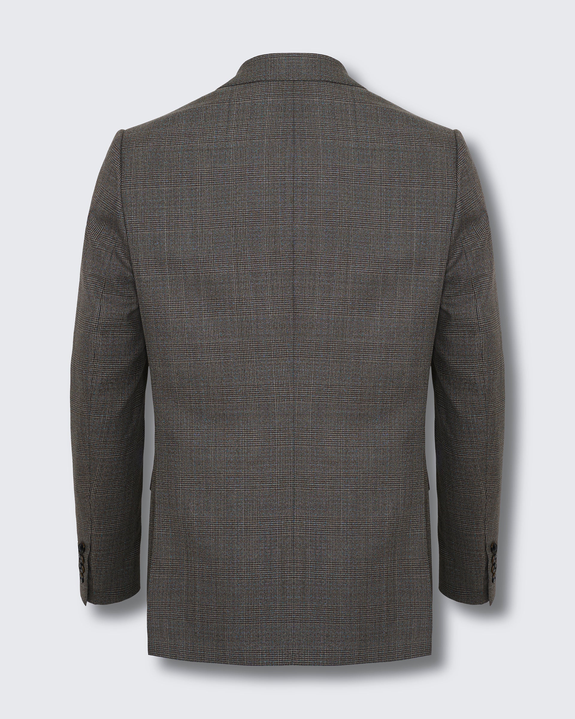 Bushell Wool Suit Brown Check