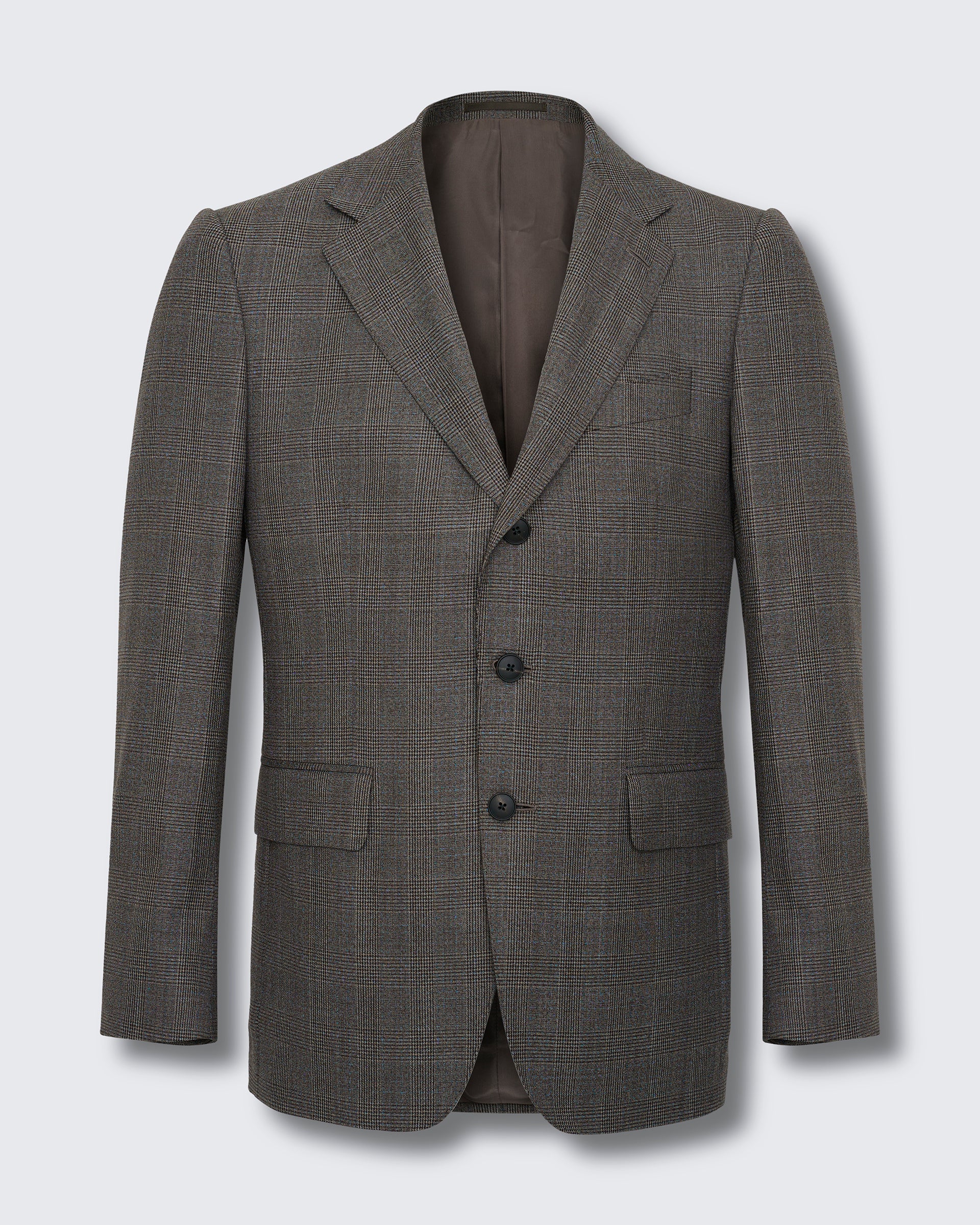 Bushell Wool Suit Brown Check