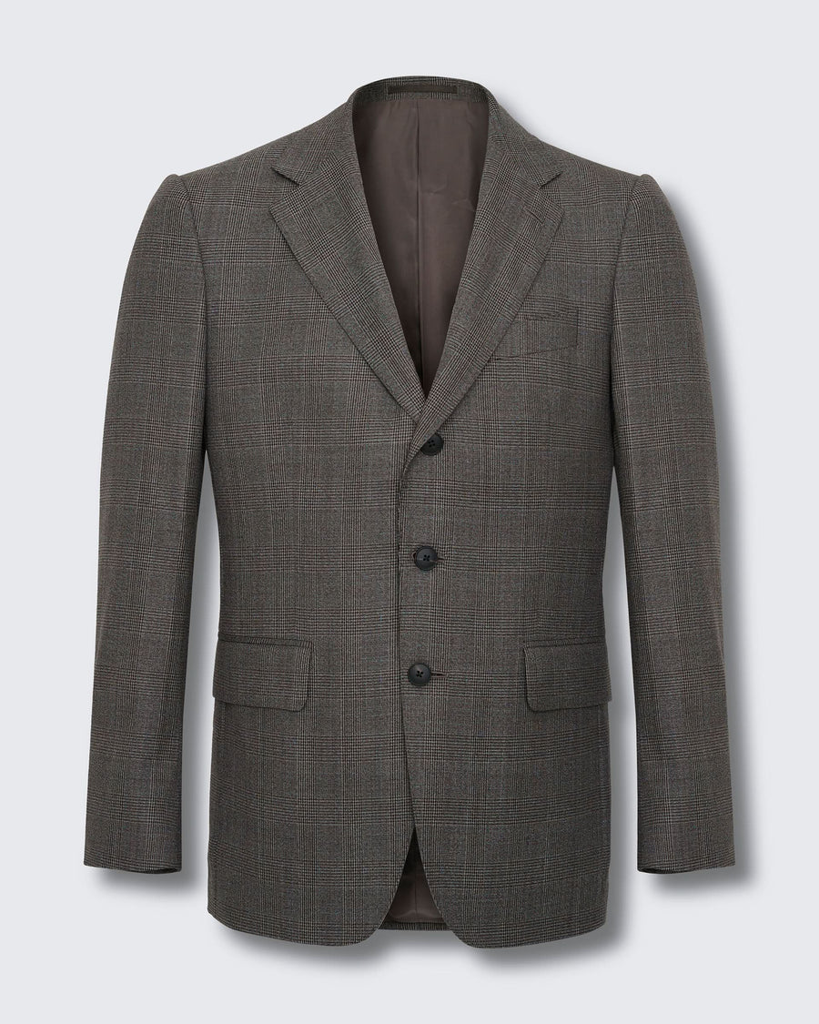 Bushell Wool Check Suit Brown