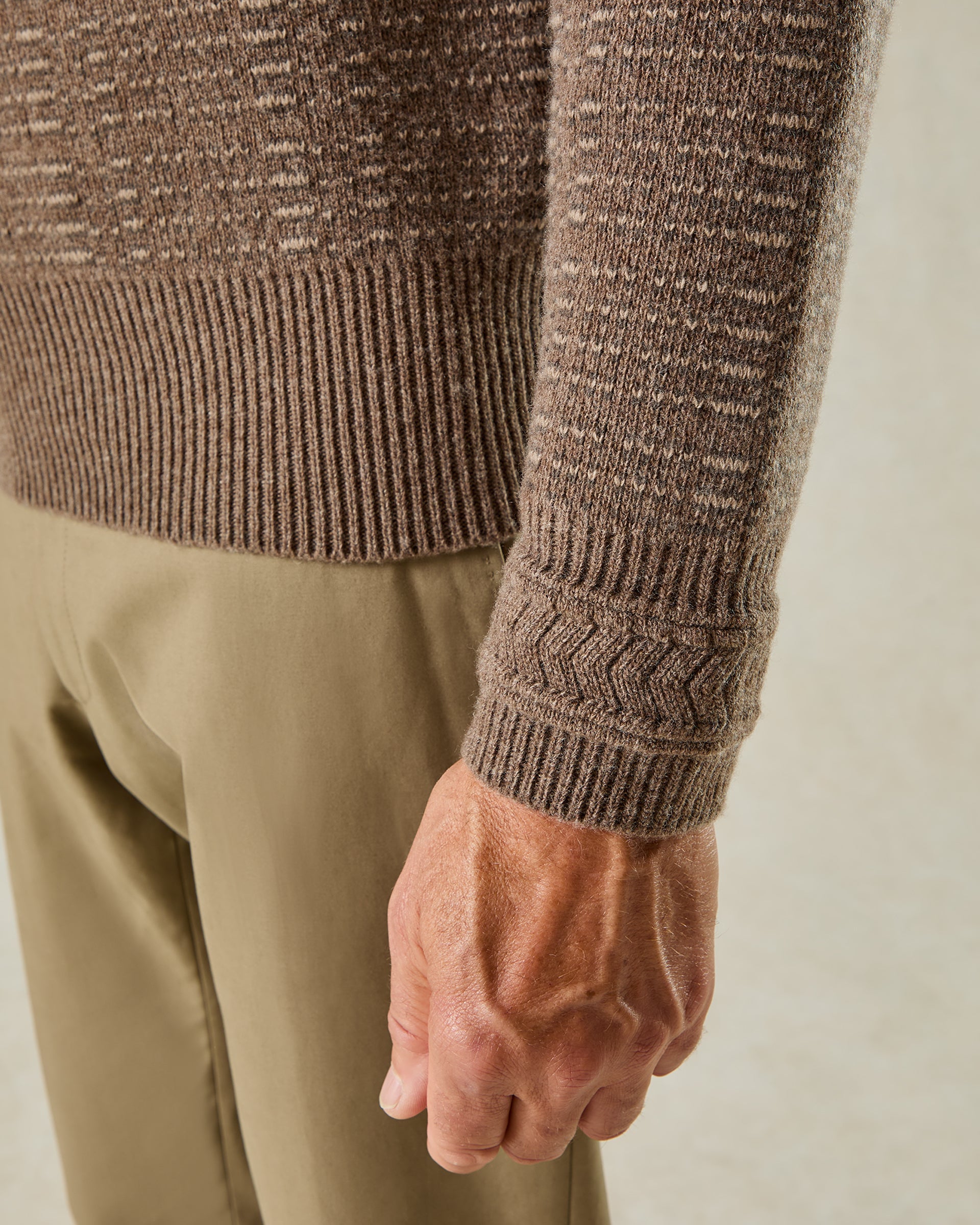 Ballentyne Morse Code Wool Knit Camel