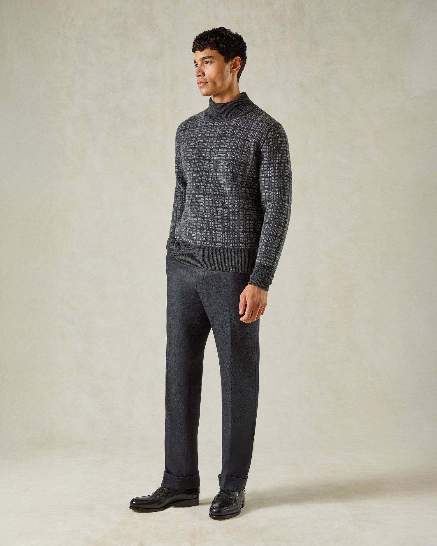 Ballentyne Morse Code Wool Knit Grey