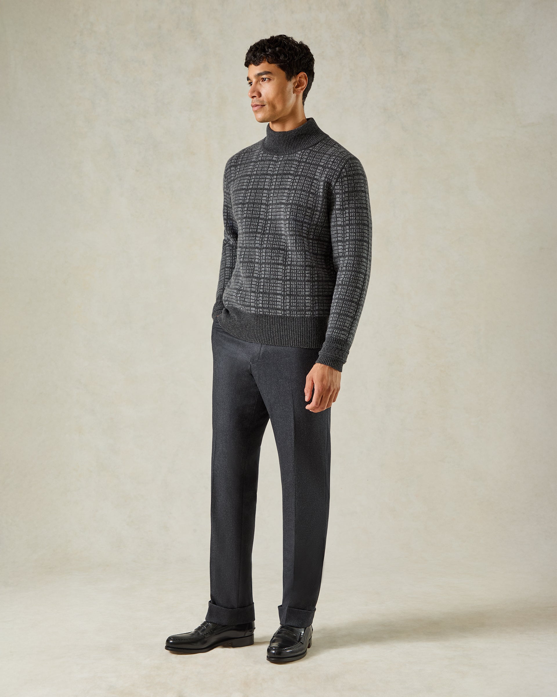 Ballentyne Morse Code Wool Knit Grey