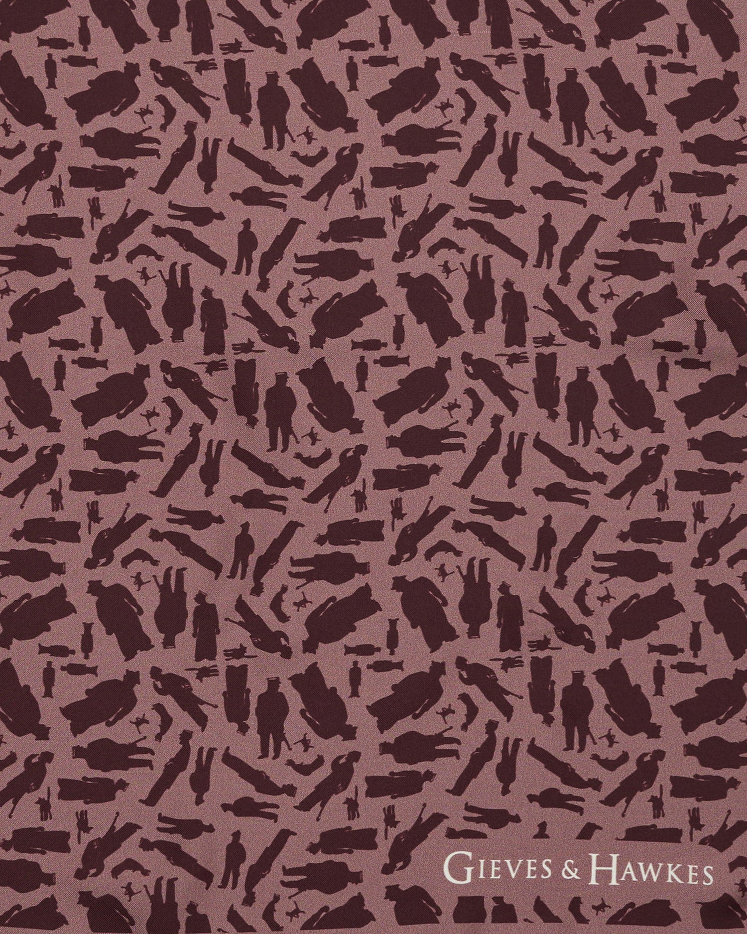 Barne Portsmouth Man Silk Pocket Square Mauve