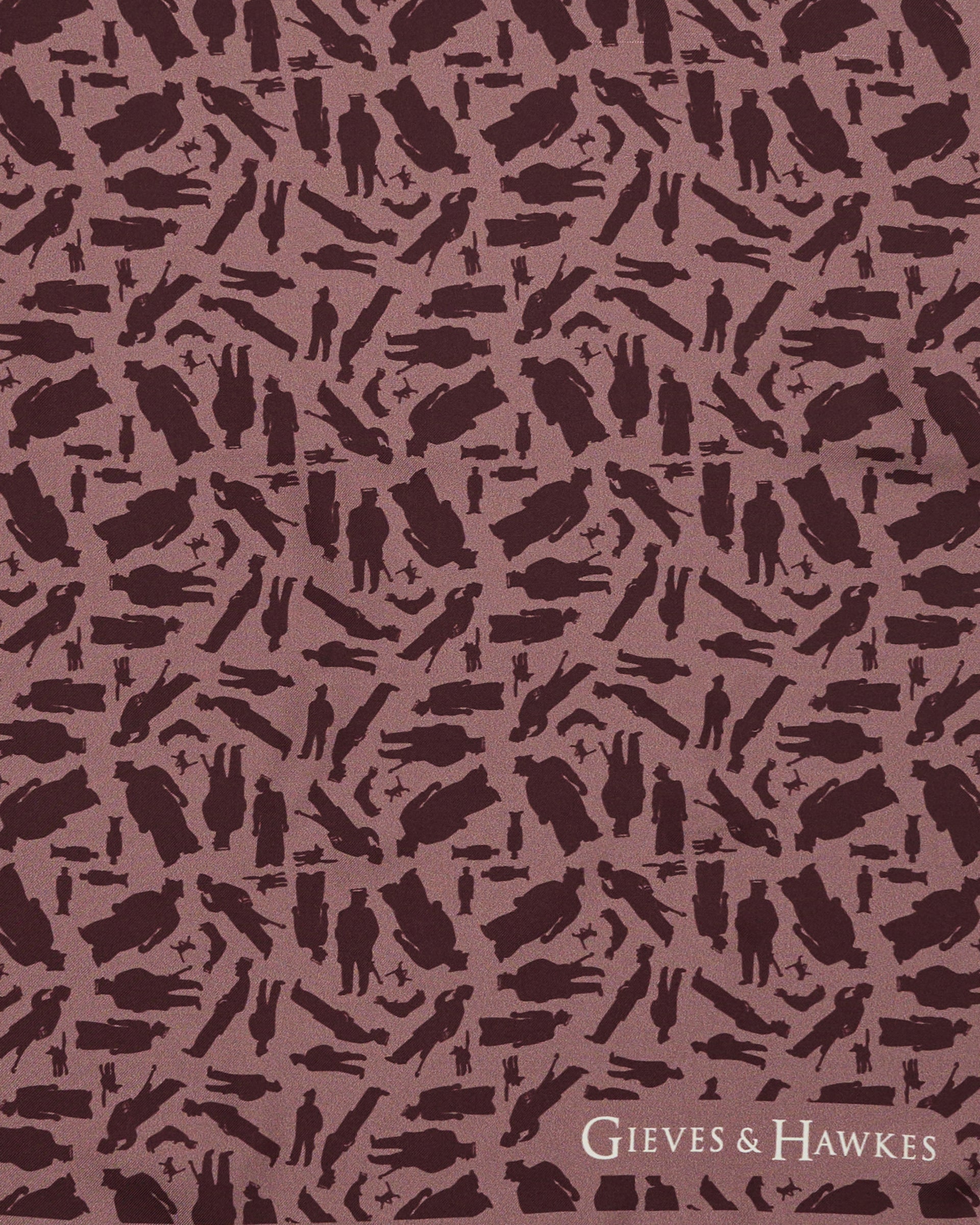 Barne Portsmouth Man Silk Pocket Square Mauve