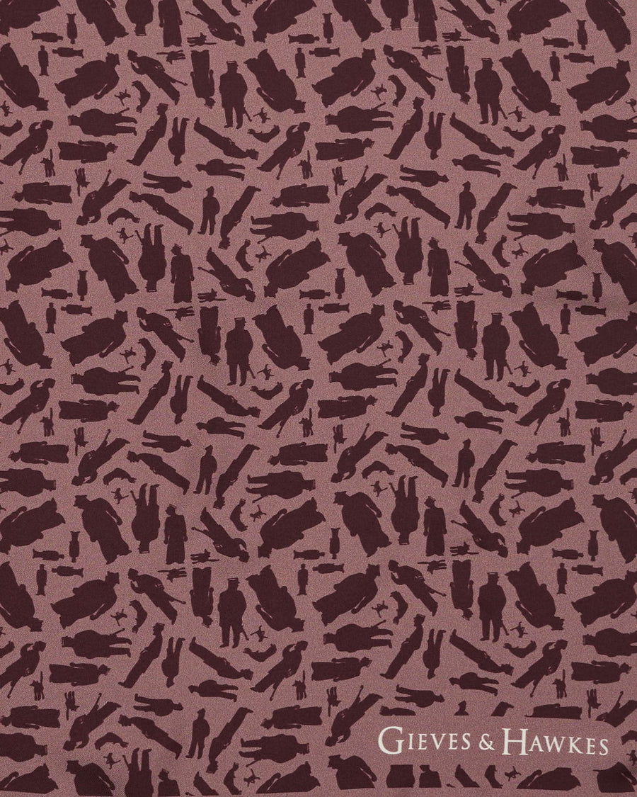 Barne Portsmouth Man Silk Pocket Square Mauve