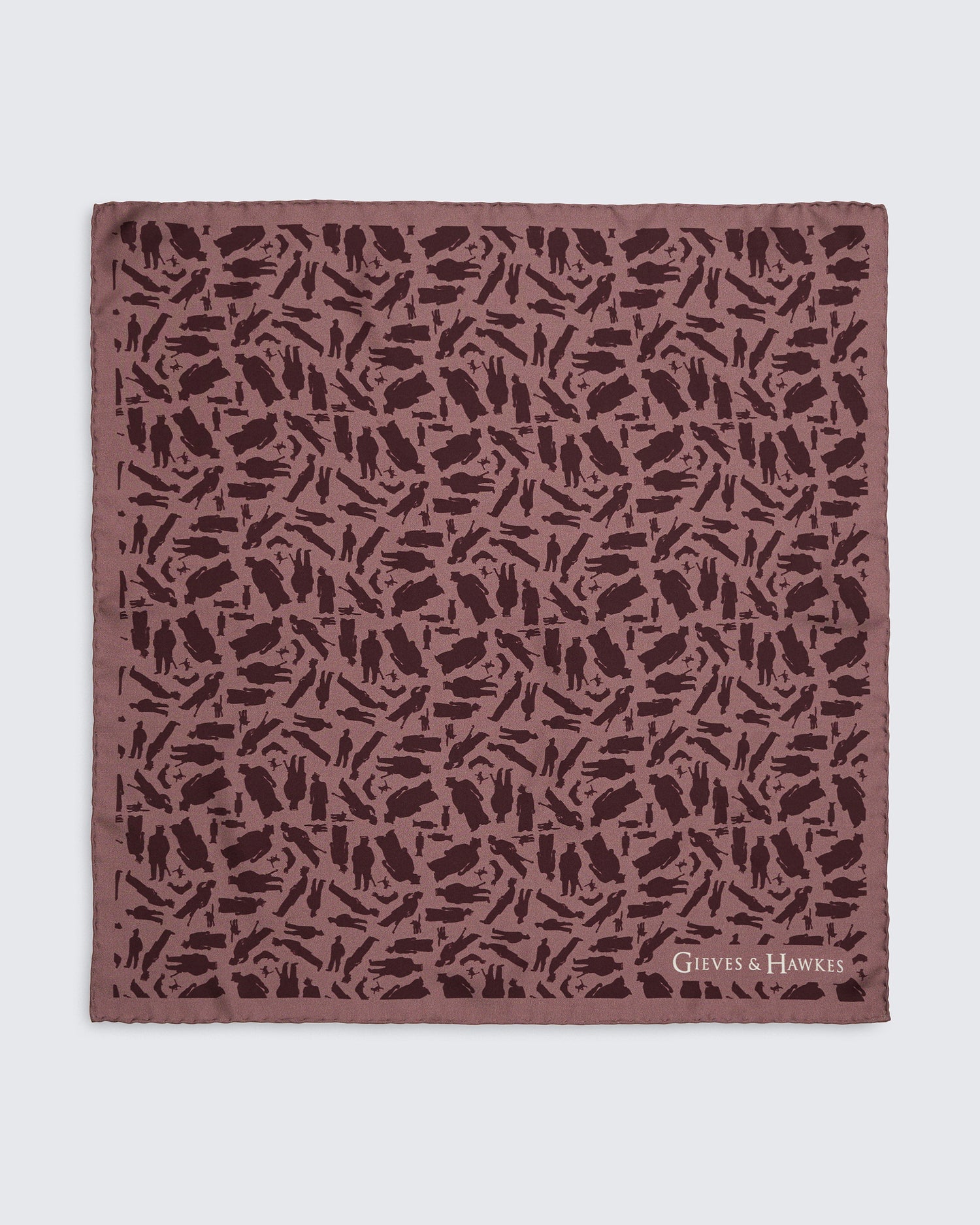 Barne Portsmouth Man Silk Pocket Square Mauve
