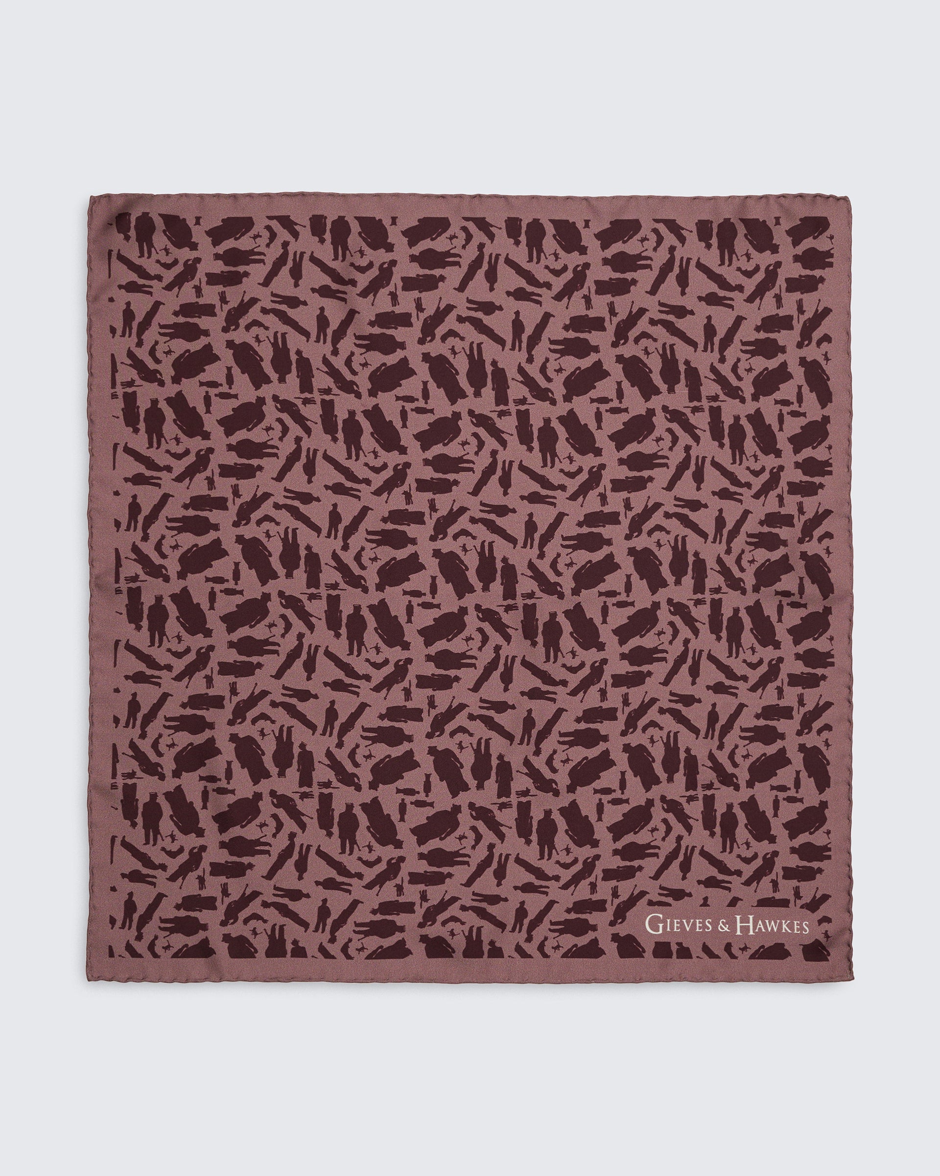 Barne Portsmouth Man Silk Pocket Square Mauve