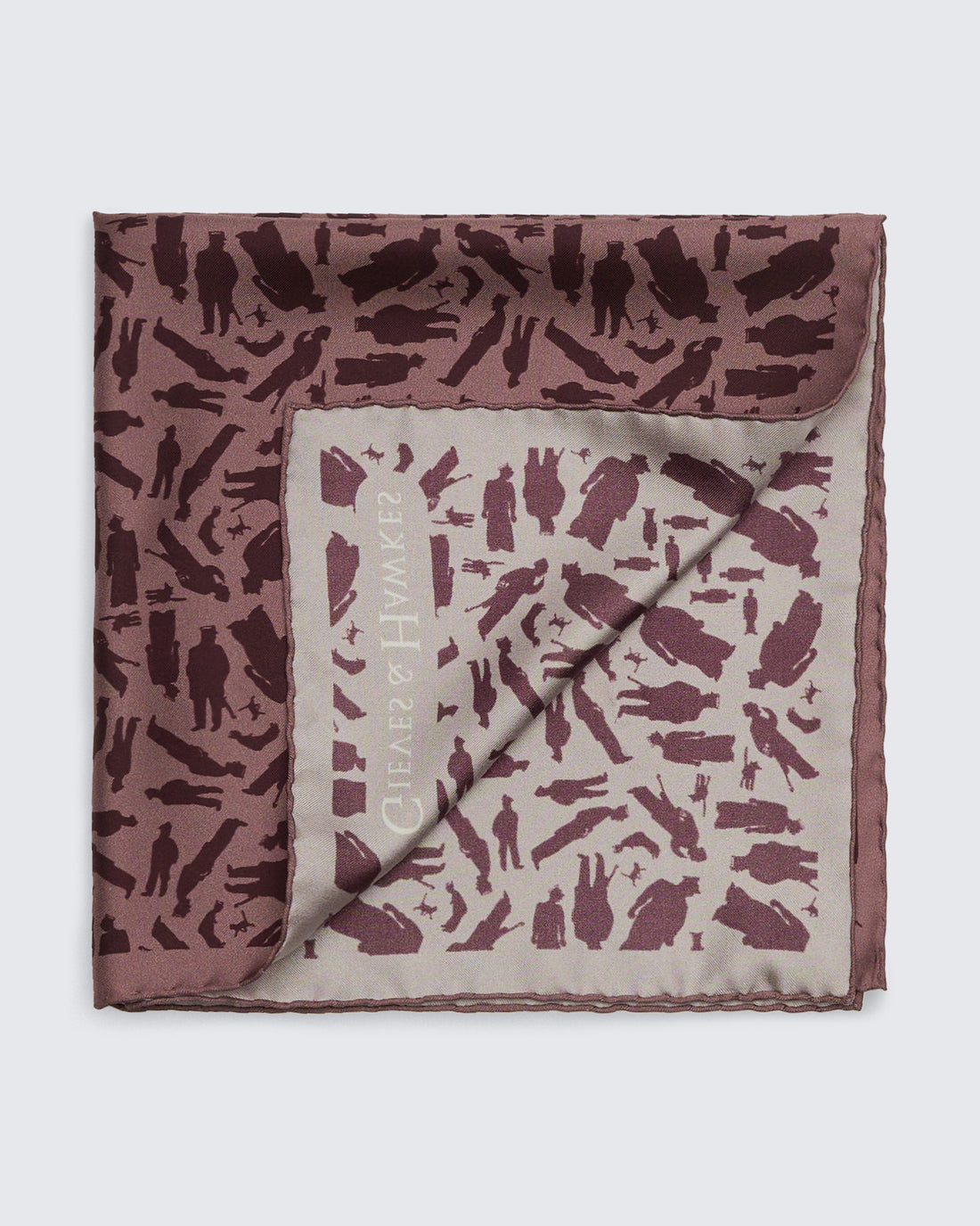 Barne Portsmouth Man Silk Pocket Square Mauve