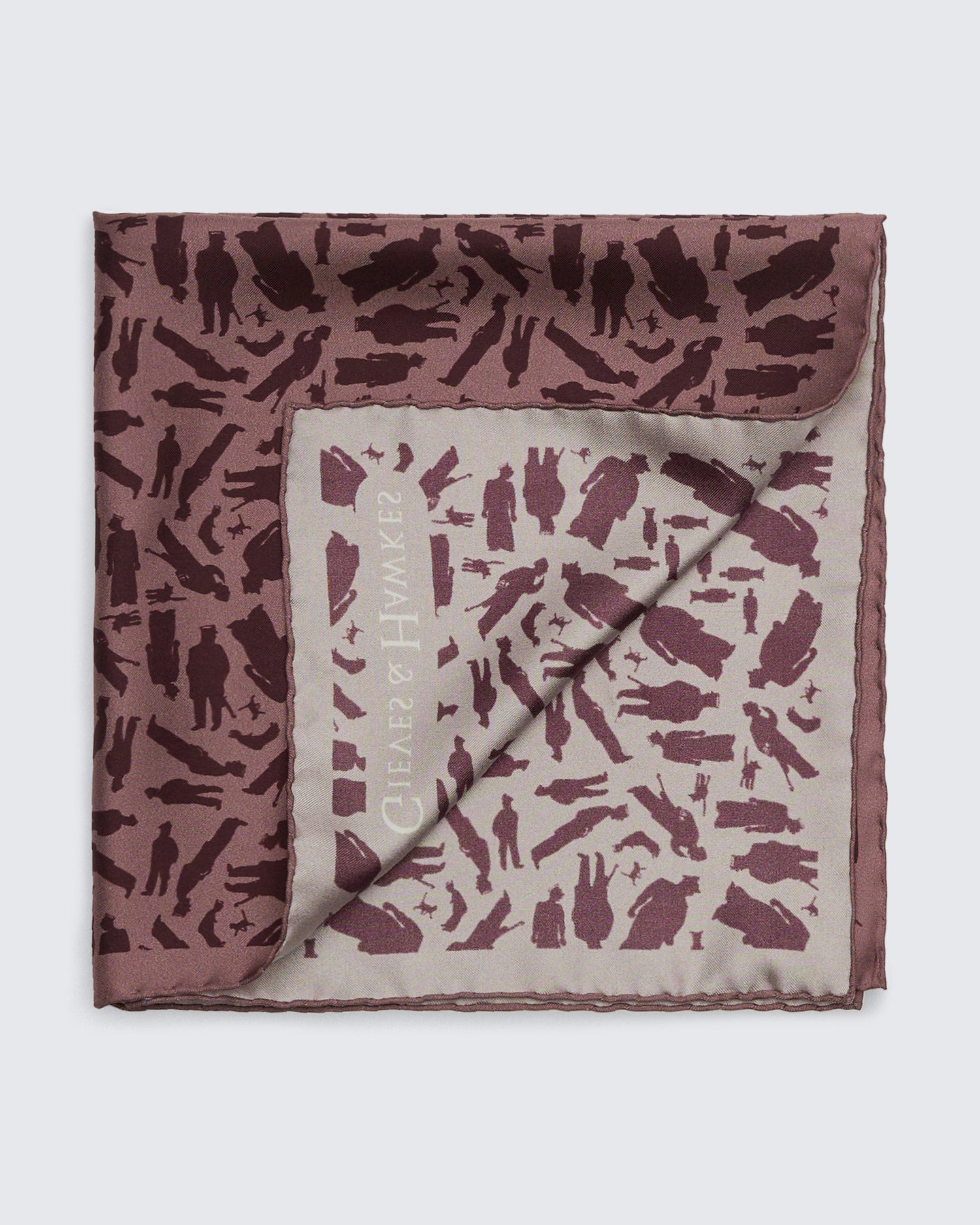 Barne Portsmouth Man Silk Pocket Square Mauve