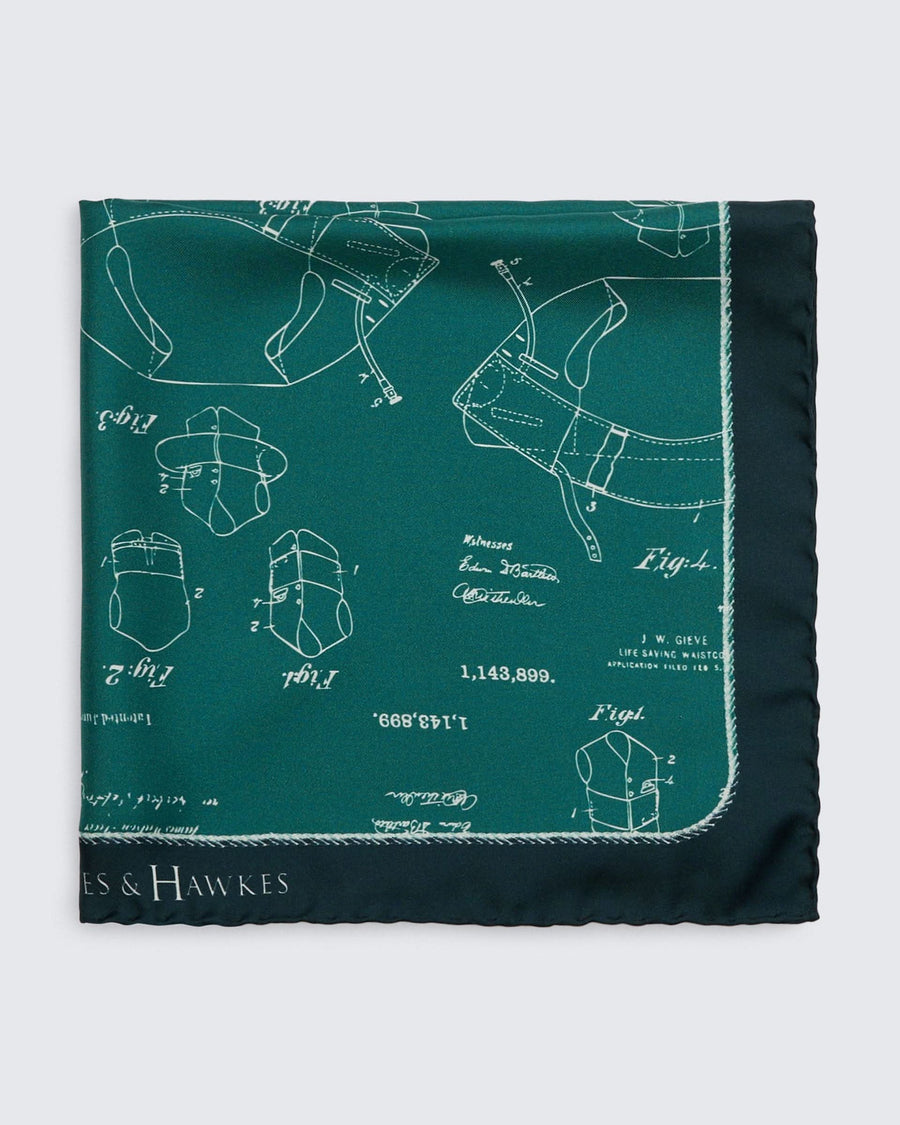 Barne Silk Life Jacket Pocket Square Teal