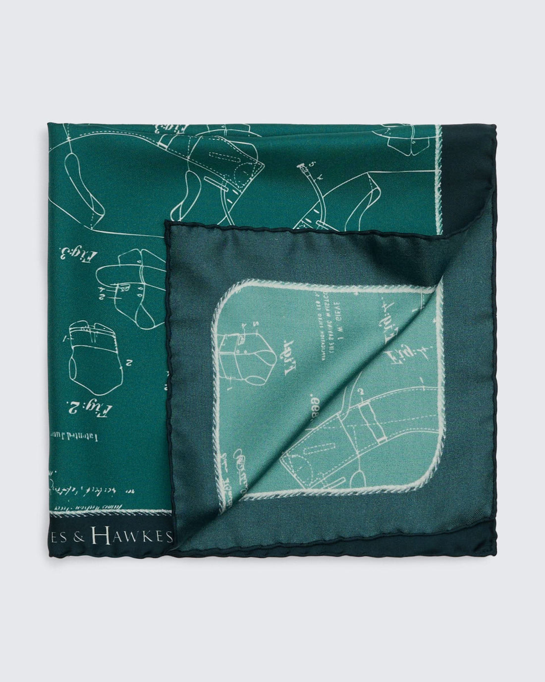 Barne Silk Life Jacket Pocket Square Teal