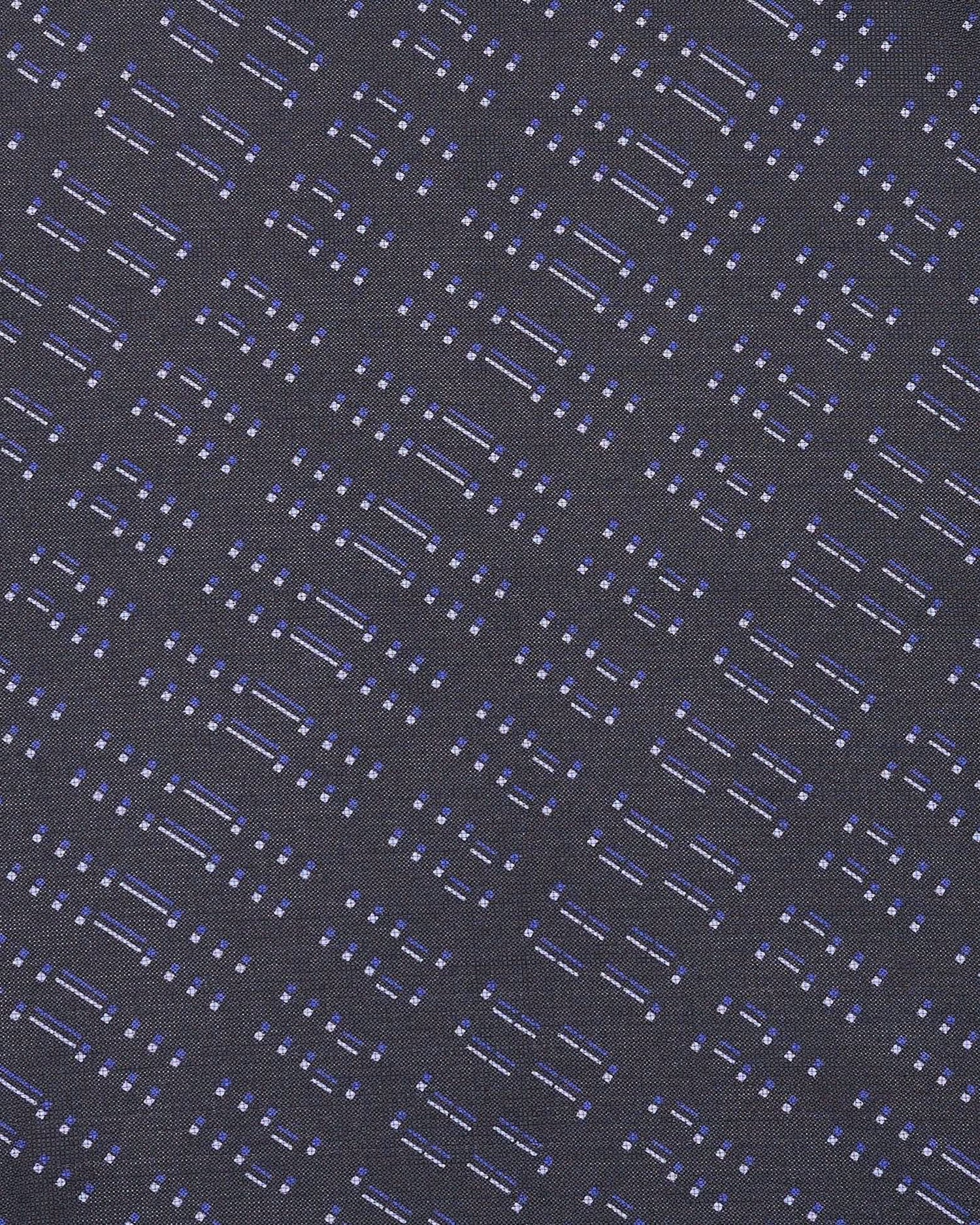 Barne Silk Morse code Pocket Square Navy
