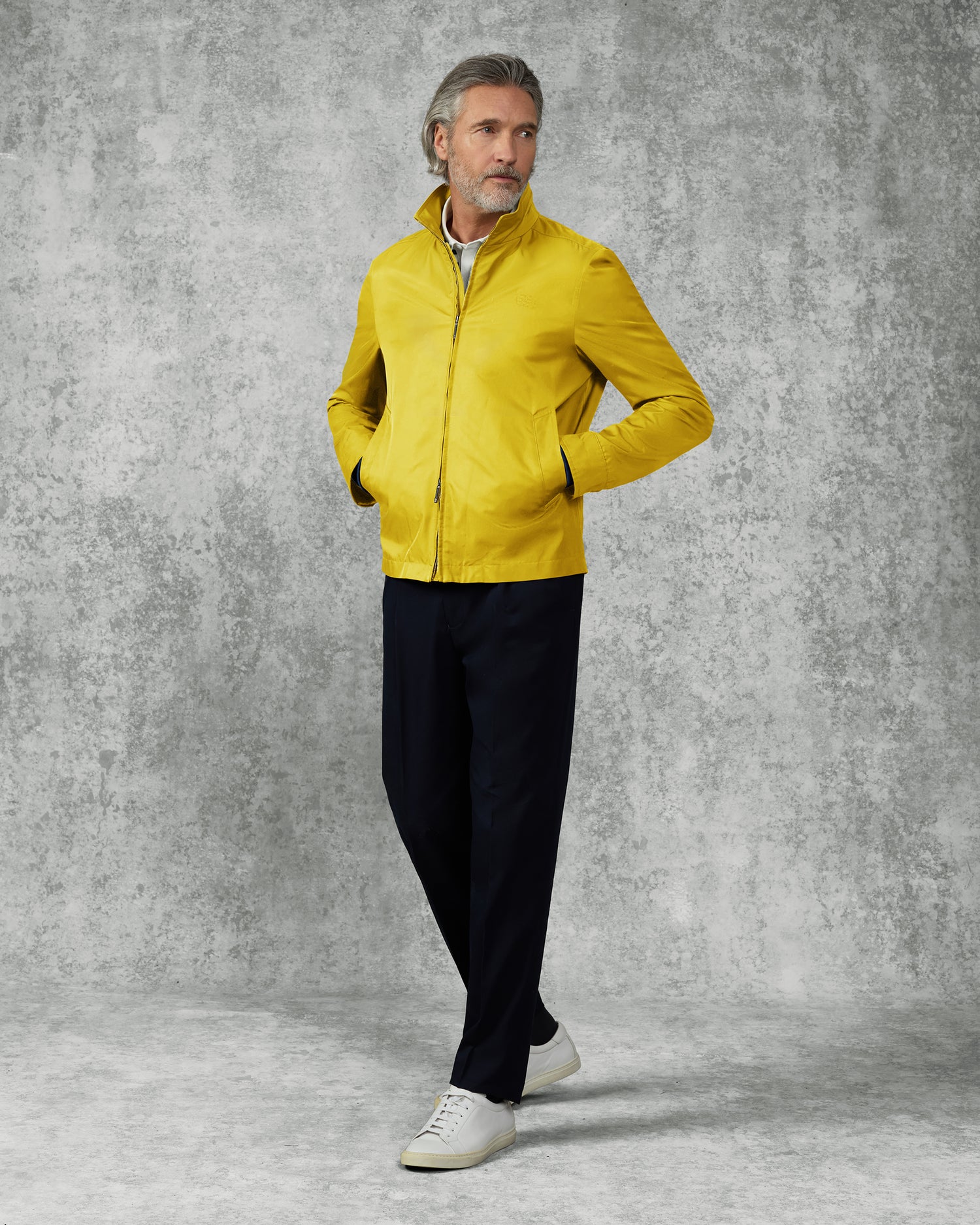 Barton Cotton &amp; Nylon Plain Bomber Yellow