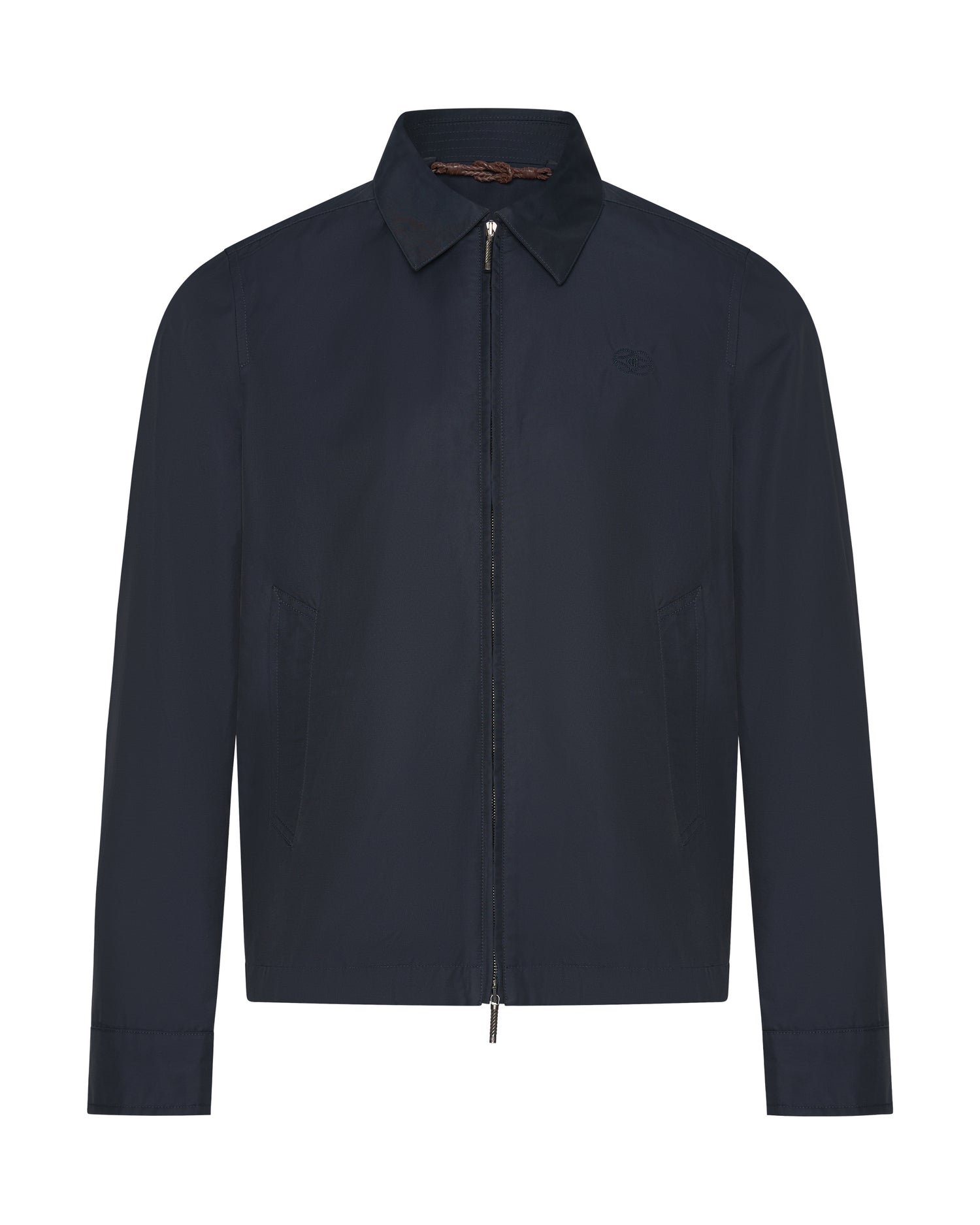 Barton Cotton &amp; Nylon Plain Bomber Navy
