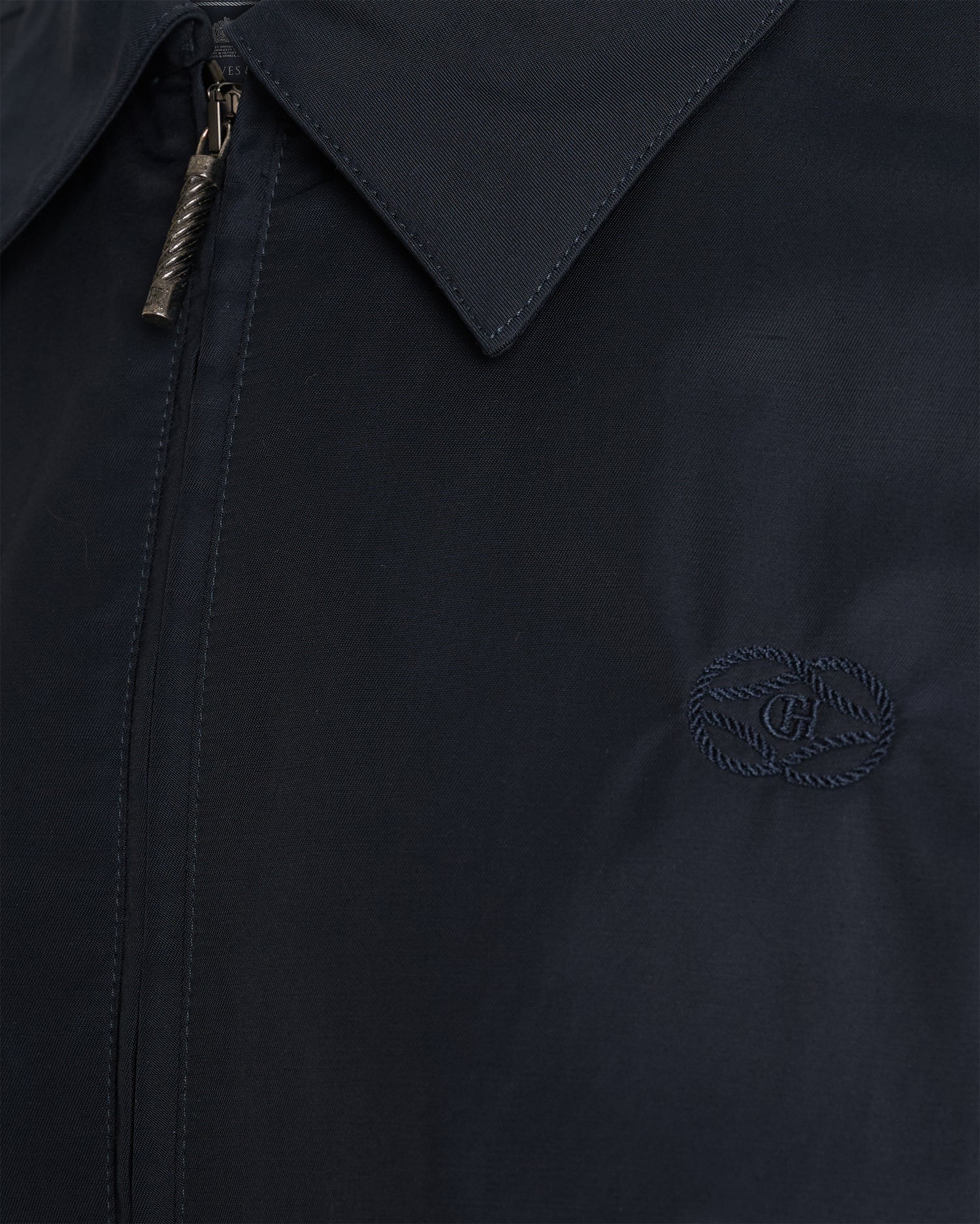 Barton Cotton &amp; Nylon Plain Bomber Navy
