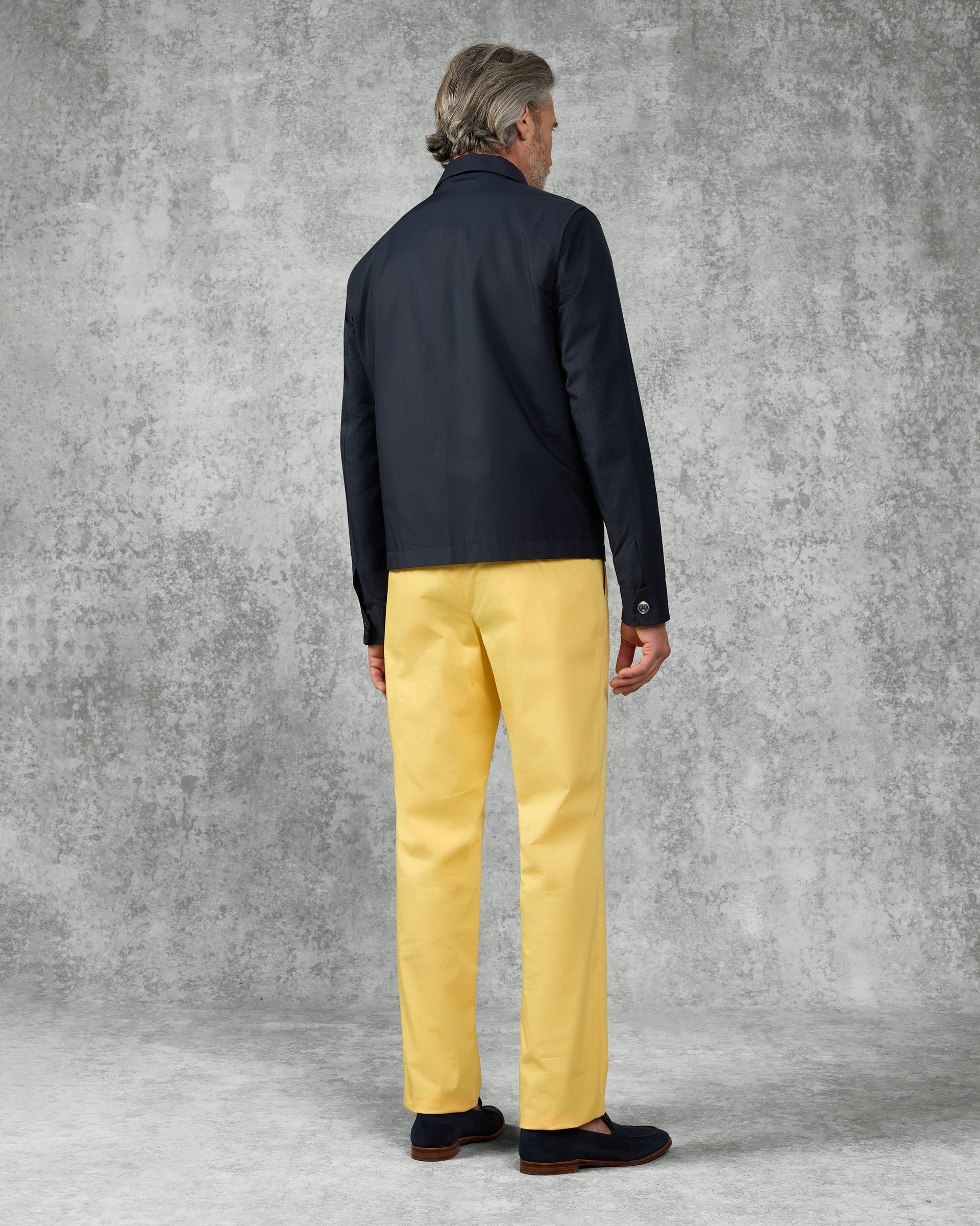 Barton Cotton &amp; Nylon Plain Bomber Navy