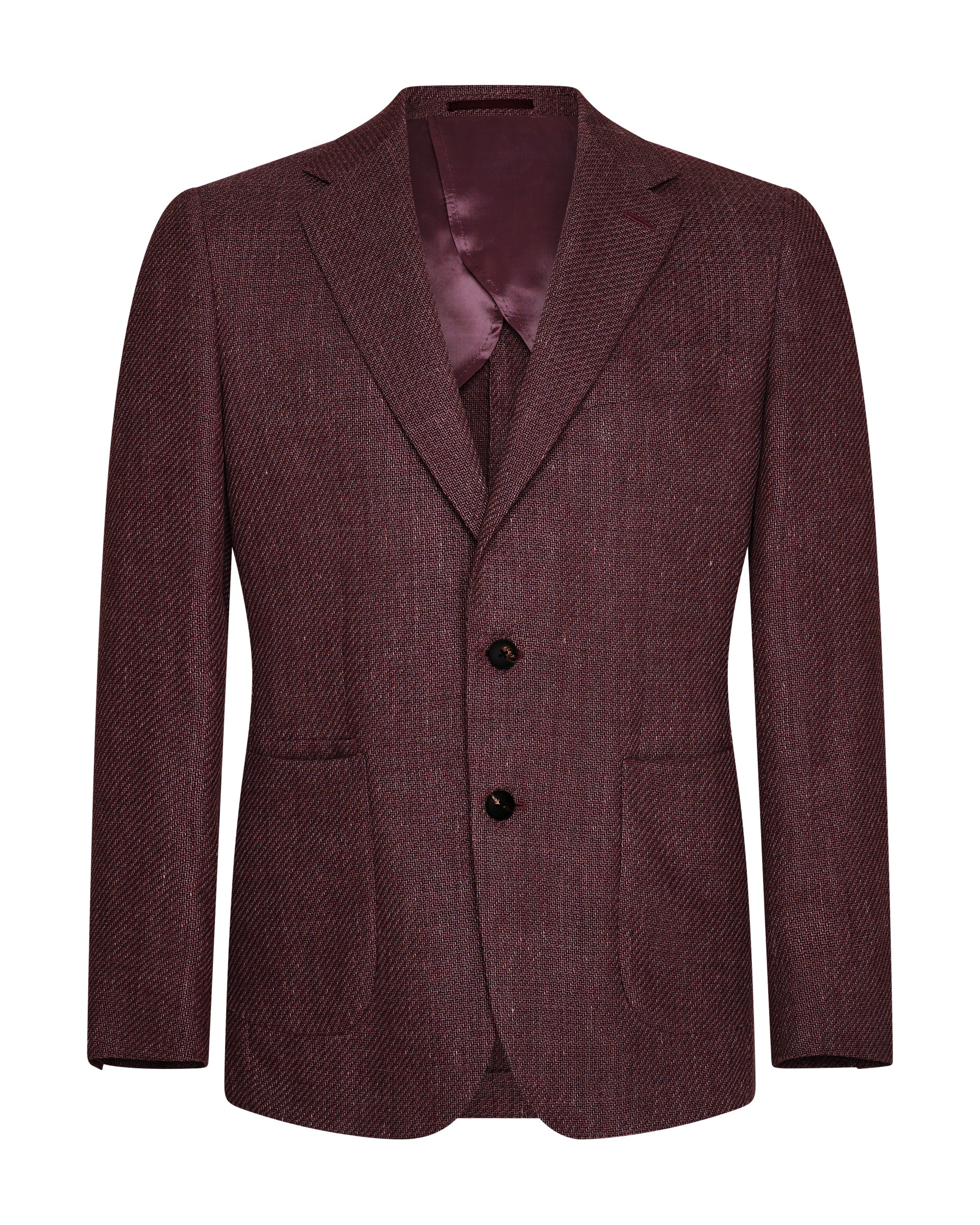 Bligh Virgin Wool &amp; Linen Textured Blazer Mauve