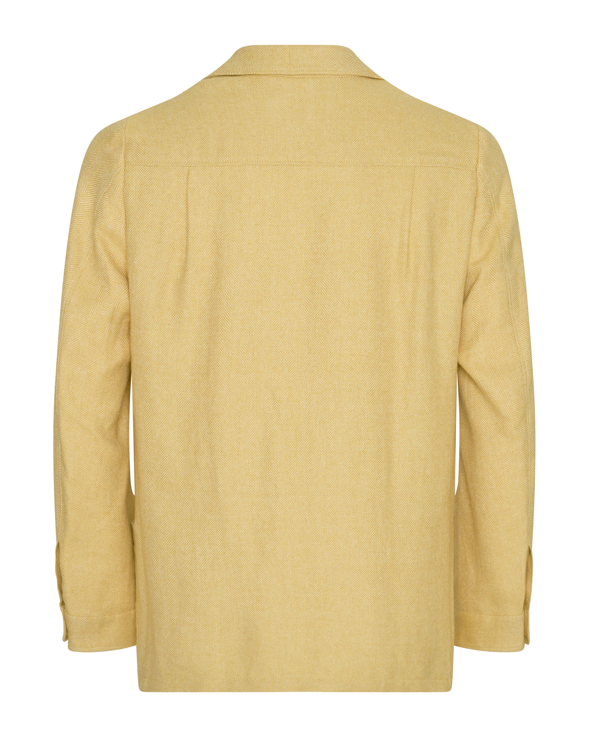 Burke Wool &amp; Linen Herringbone Shacket Yellow