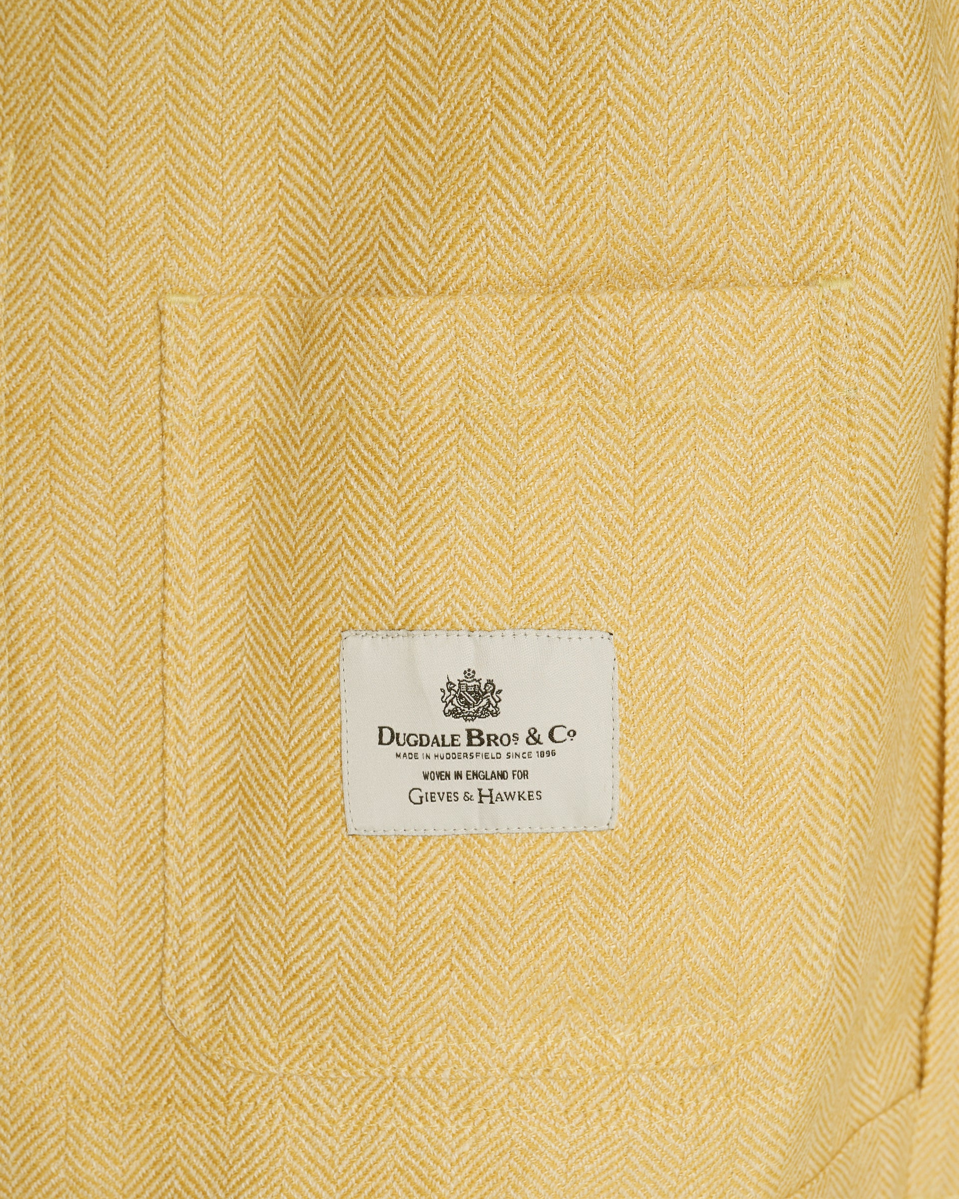 Burke Wool &amp; Linen Herringbone Shacket Yellow