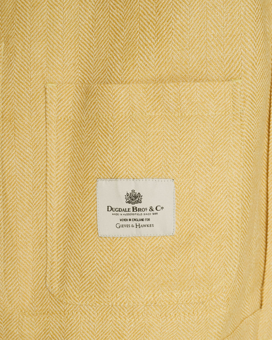 Burke Wool & Linen Herringbone Shacket Yellow