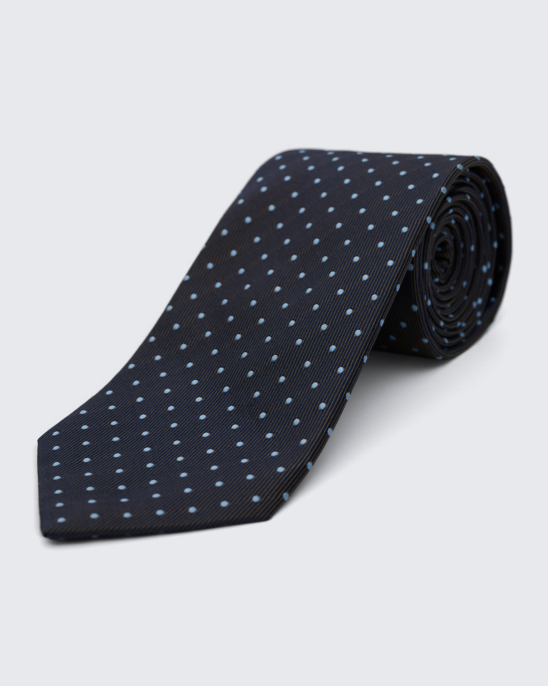 Carberry Silk Grey Spot Tie