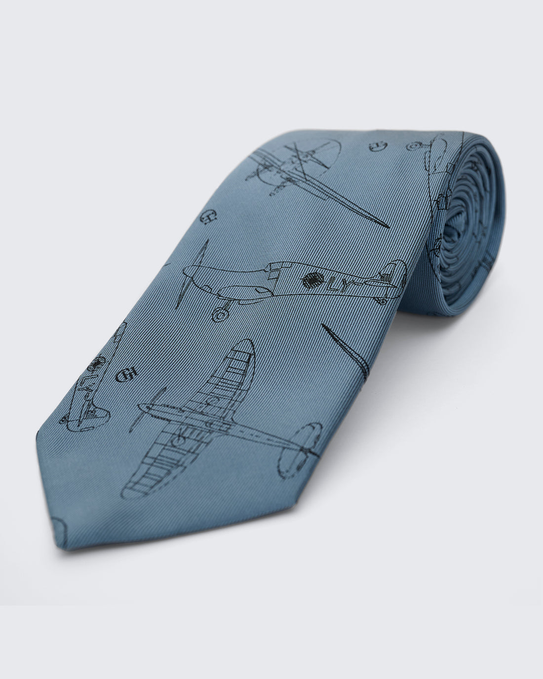 Carberry RAF Plane Tie Blue