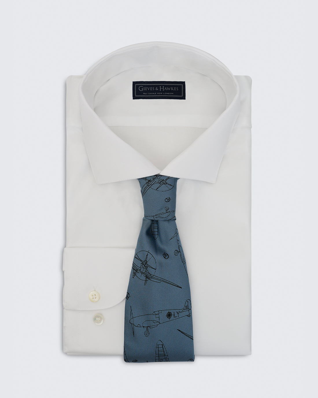 Carberry RAF Plane Tie Blue