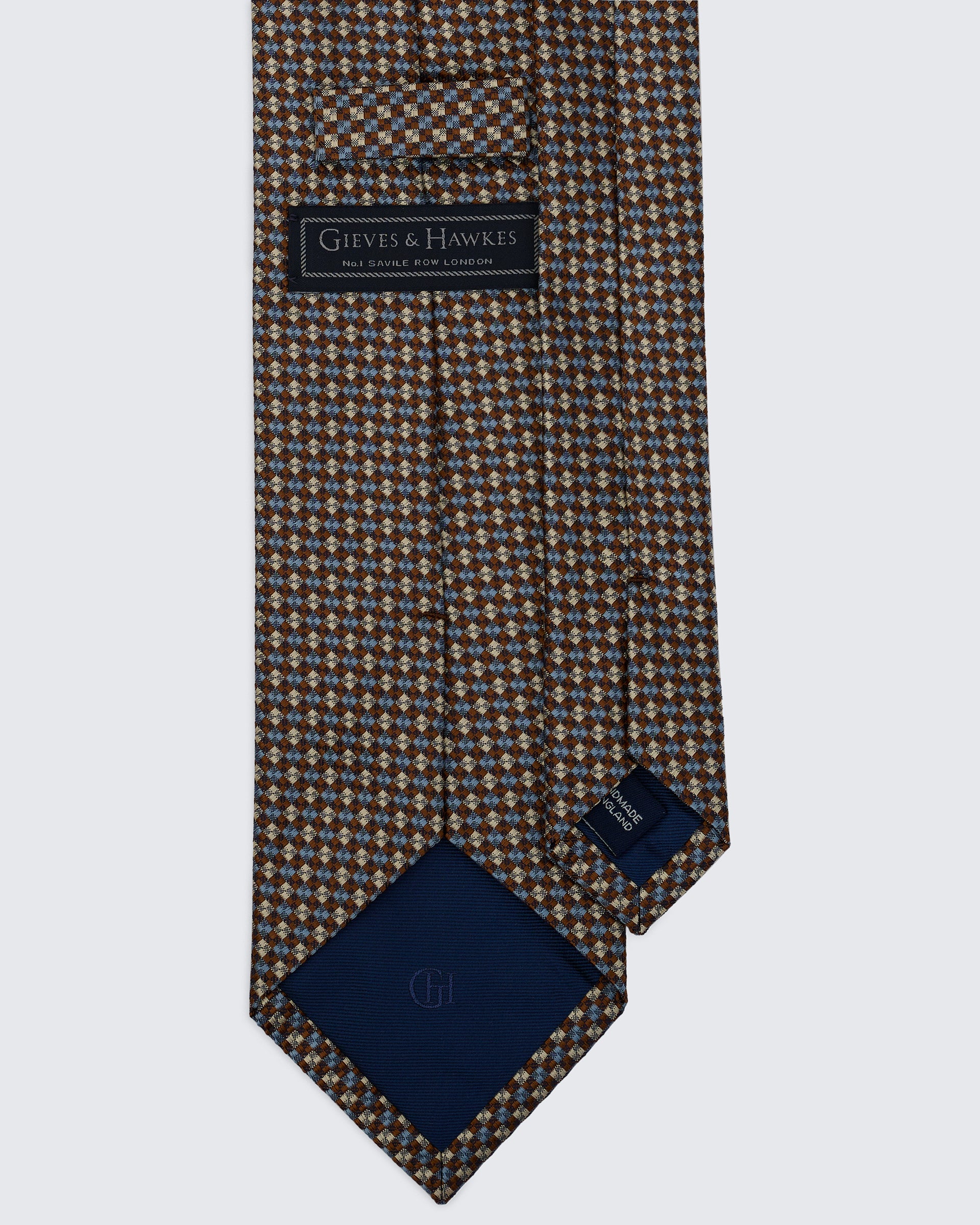 Carberry Brown &amp; Blue Fancy Neat Tie