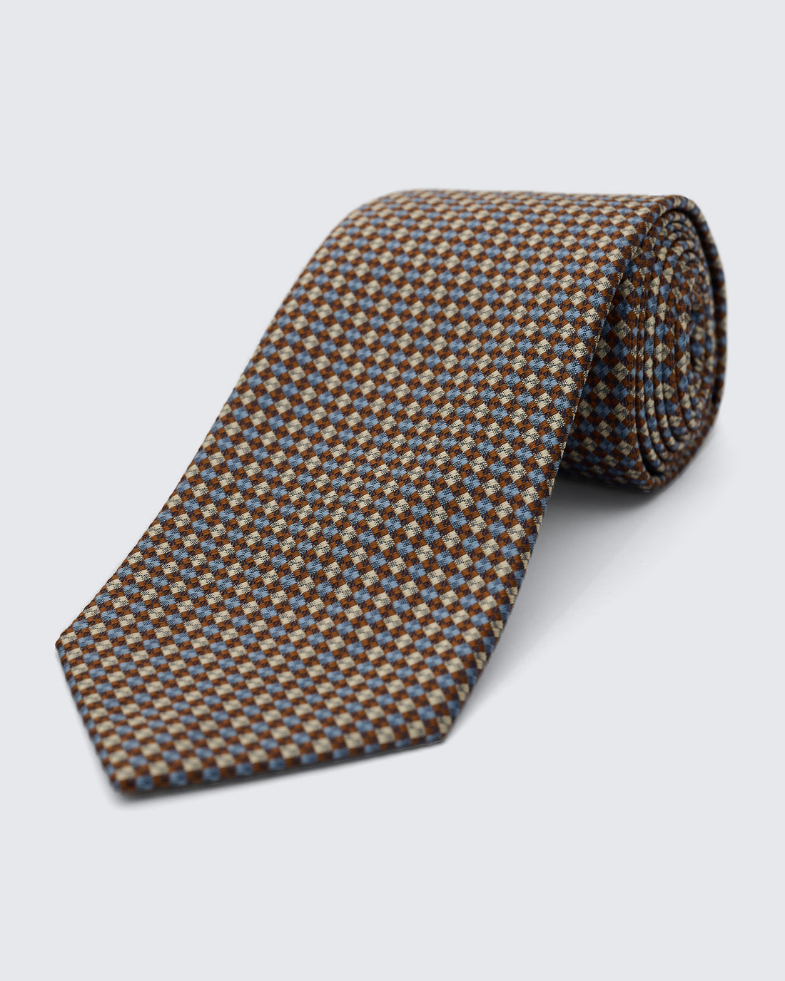 Carberry Brown &amp; Blue Fancy Neat Tie