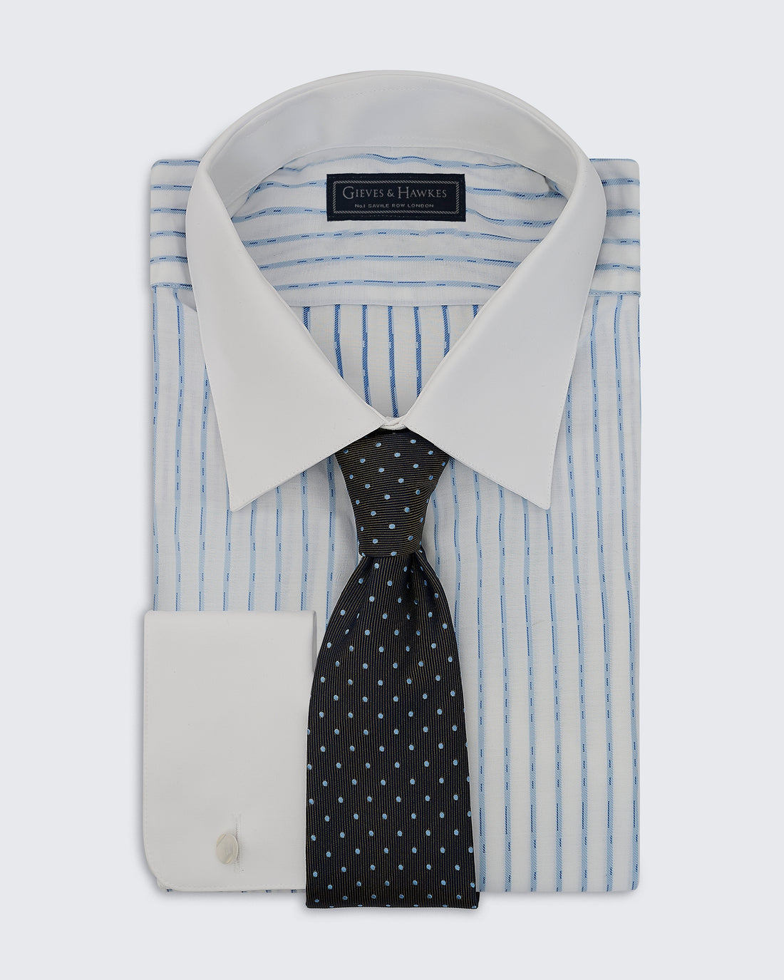 Carberry Silk Grey Spot Tie